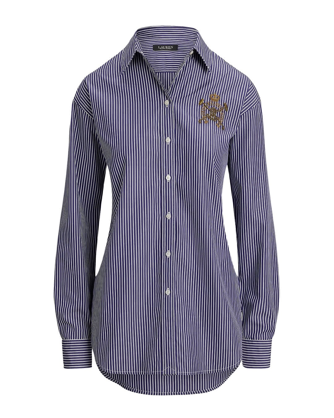 Lauren By Ralph Lauren Shirts Lauren By Ralph Lauren Kotta Ls Button Front Shirt Blue Shirt