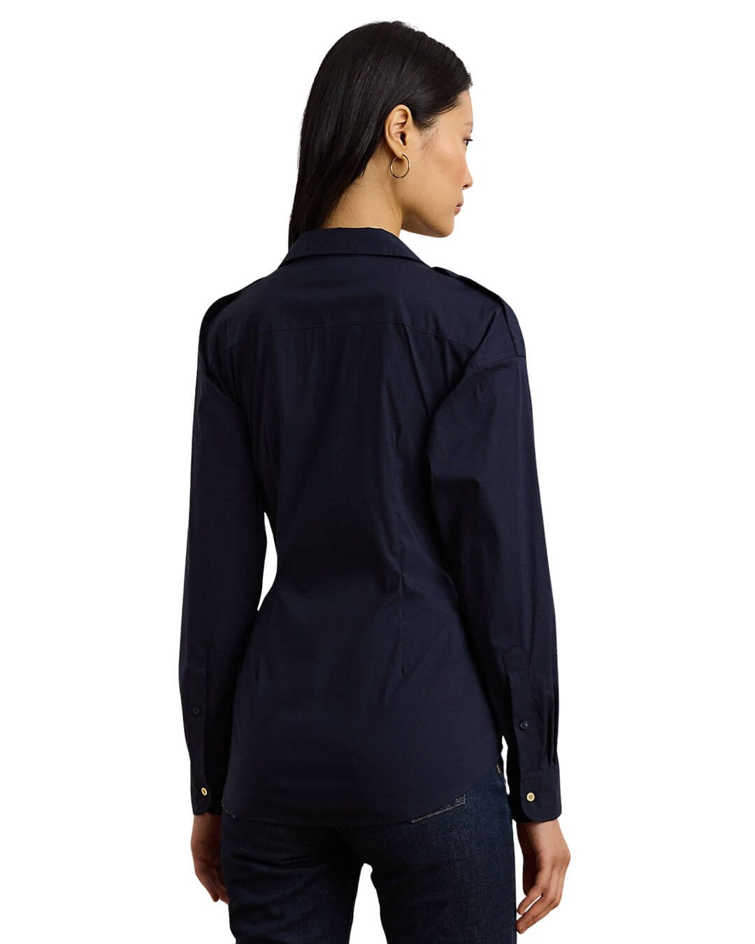 Lauren by Ralph Lauren Shirts Lauren by Ralph Lauren Navy Gionina Button Front Shirt