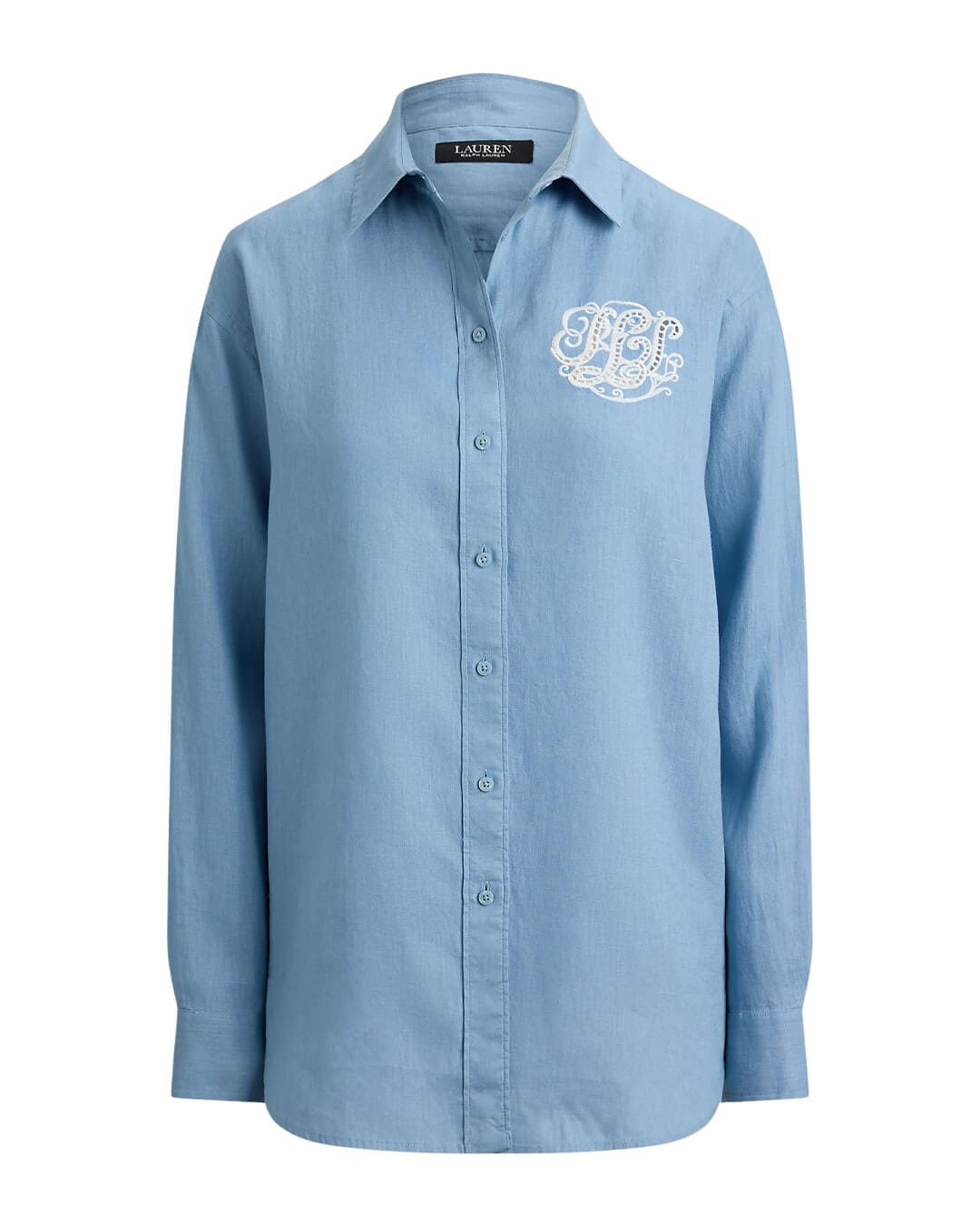 Lauren By Ralph Lauren Shirts Lauren By Ralph Lauren Woven Sport Linen Shirt Blue Shirt