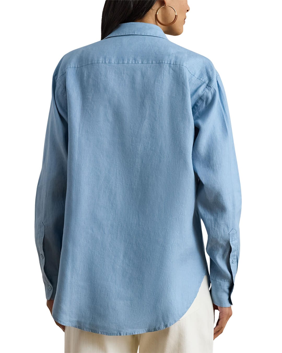 Lauren By Ralph Lauren Shirts Lauren By Ralph Lauren Woven Sport Linen Shirt Blue Shirt