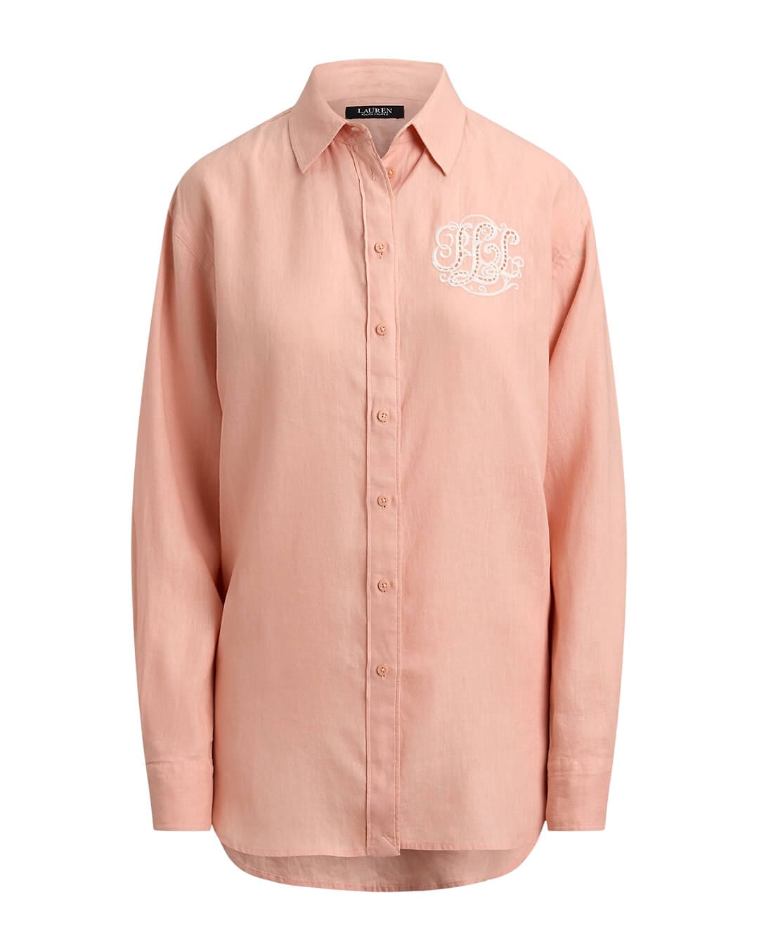 Lauren By Ralph Lauren Shirts Lauren By Ralph Lauren Woven Sport Linen Shirt Pink Shirt