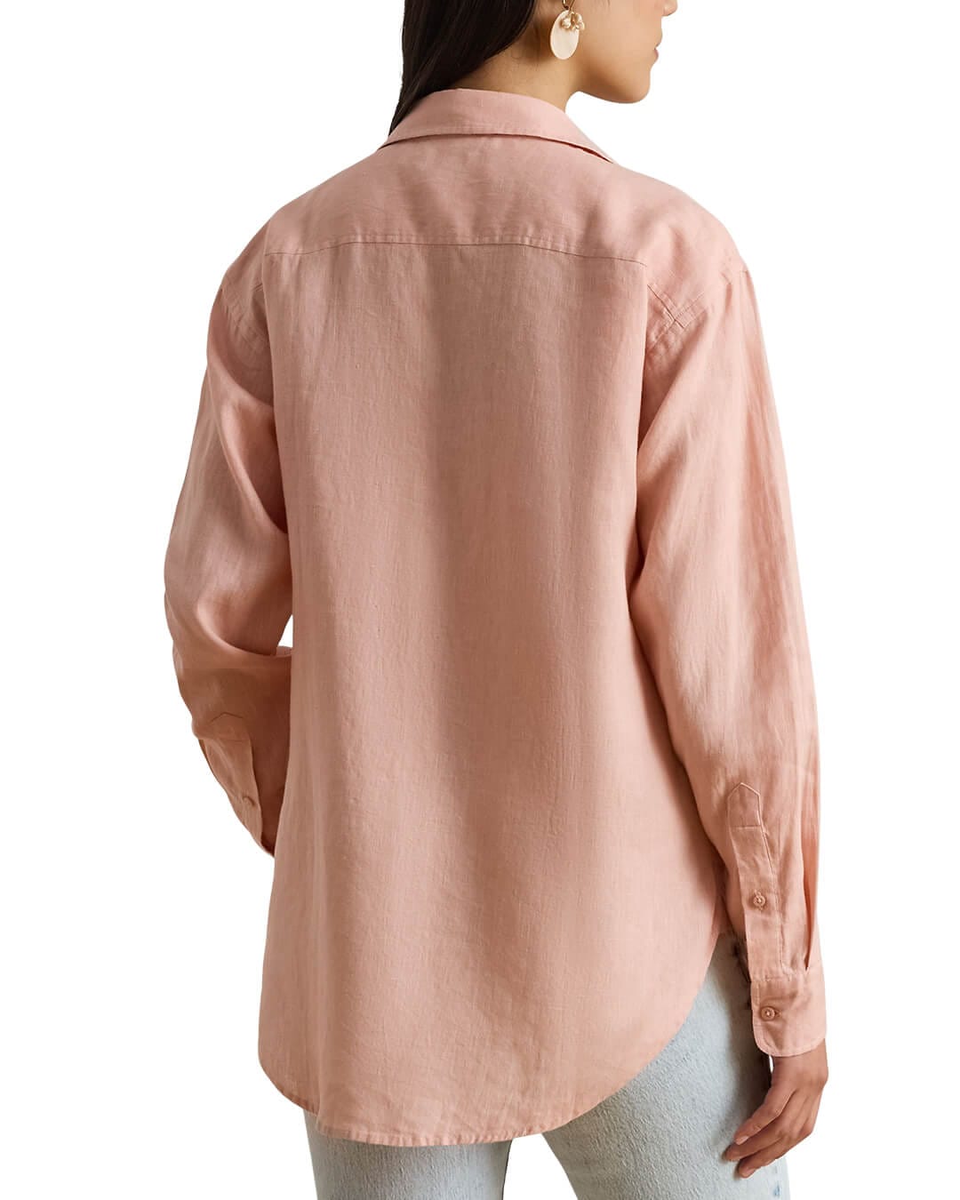 Lauren By Ralph Lauren Shirts Lauren By Ralph Lauren Woven Sport Linen Shirt Pink Shirt