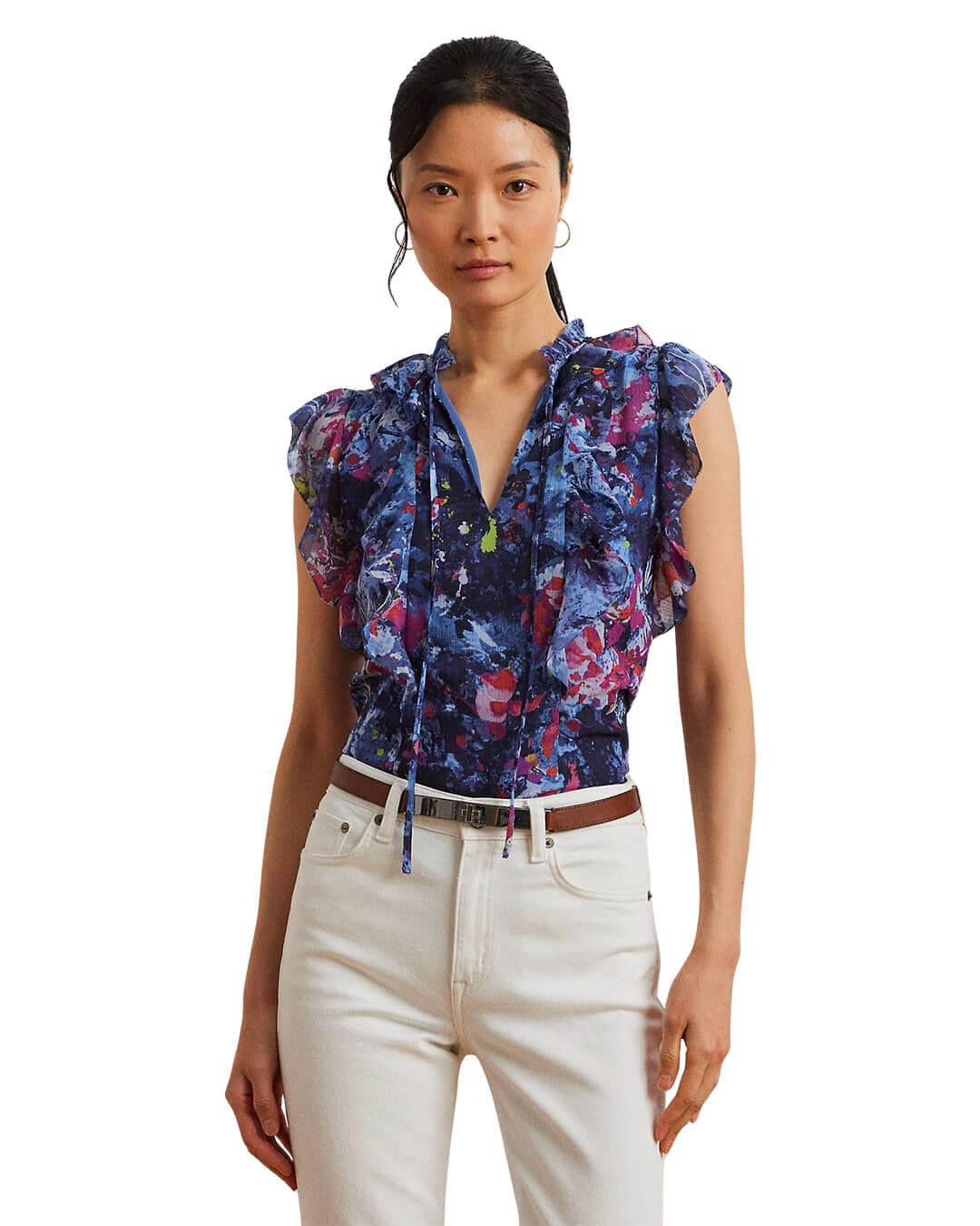 Lauren By Ralph Lauren Shirts PERLETTE SL BLOUSE BLUE