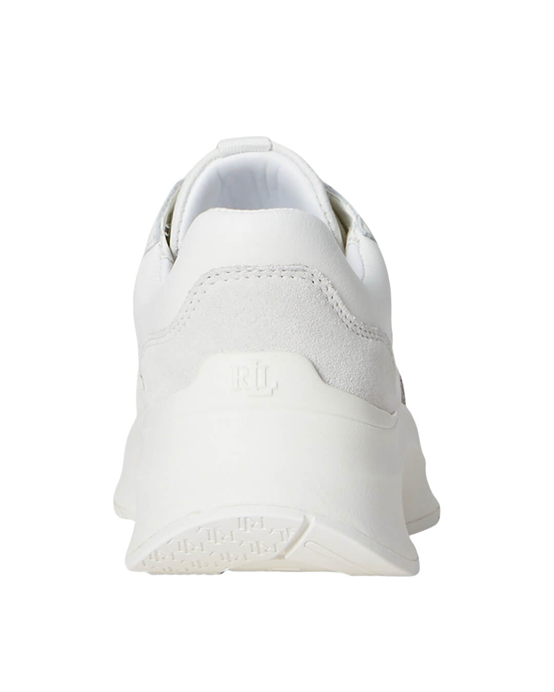 Lauren By Ralph Lauren Shoes FRANKY TUMBLED LEATHER & SUEDE SNEAKER WHITE