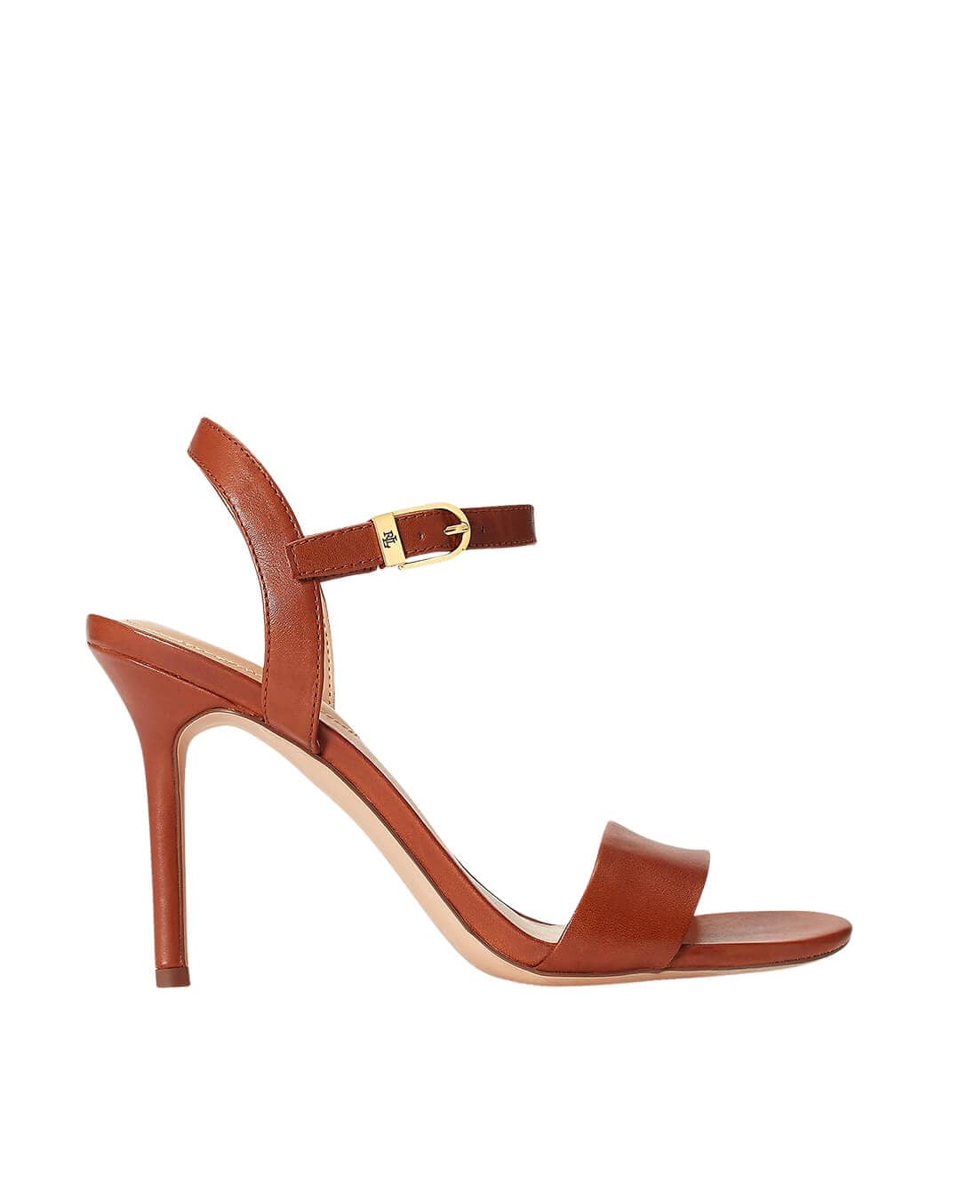 Lauren By Ralph Lauren Shoes GWEN BURNISHED LEATHER SANDAL LIGHT BEIGE