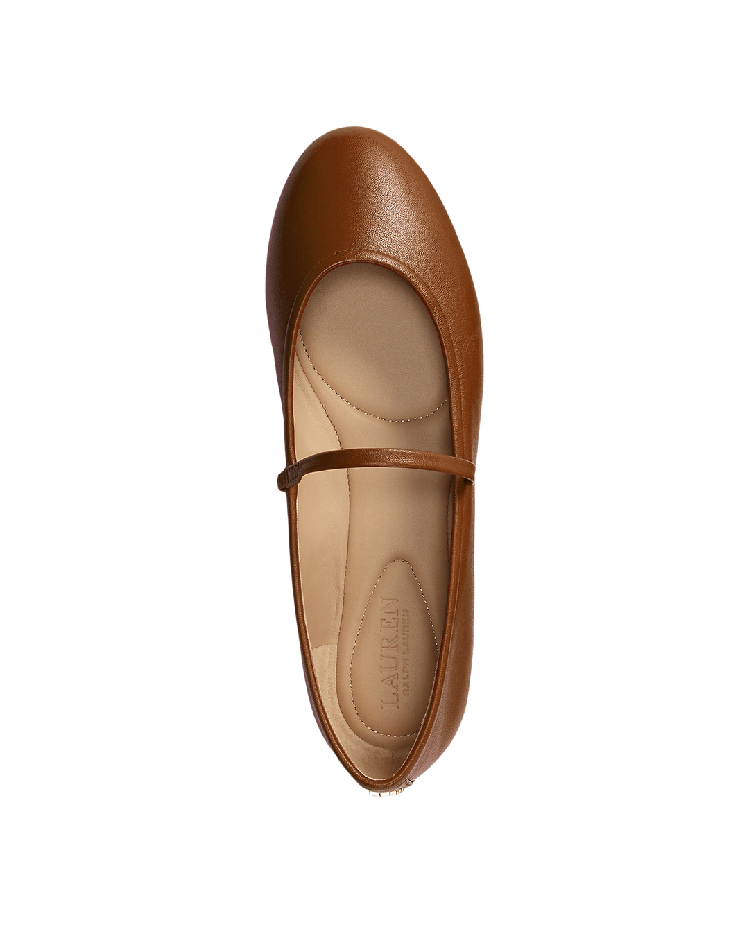 Lauren By Ralph Lauren Shoes Lauren Brown Lauren Jayna Nappa Leather Mary Jane Flat Brown