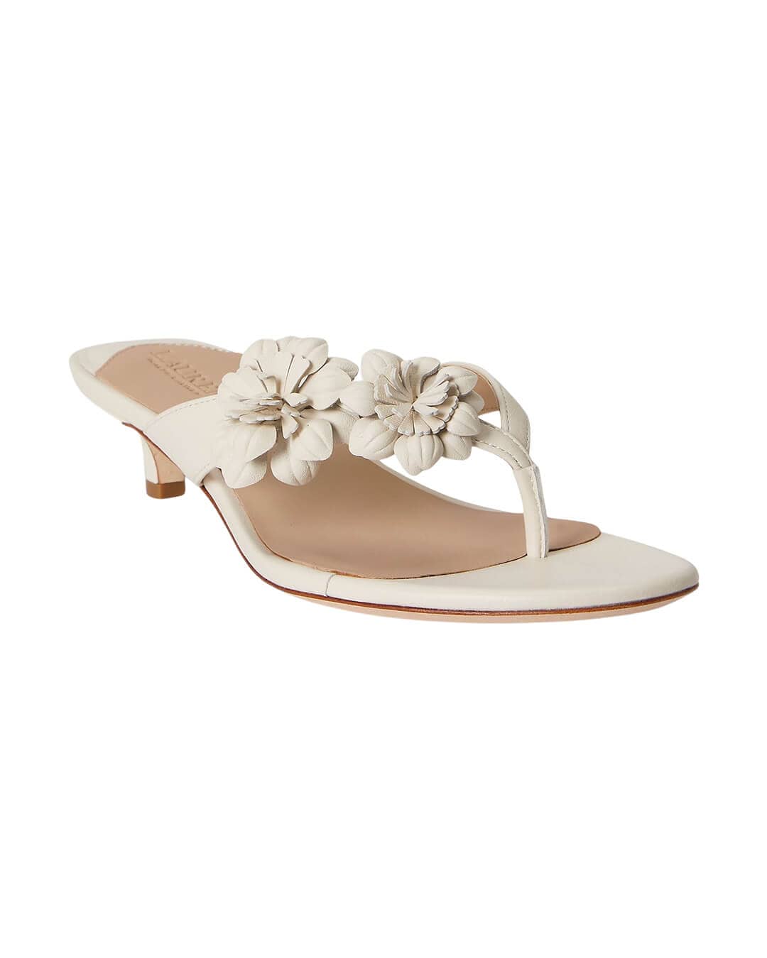 Lauren By Ralph Lauren Shoes Lauren By Ralph Lauren Frncsa Flwr Heel Sandal White Shoes