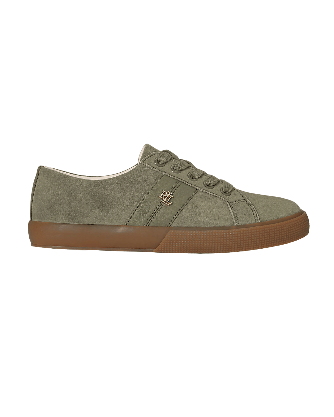 Lauren By Ralph Lauren Shoes Lauren Green Lauren Janson Ii Suede & Nappa Leather Sneaker Green