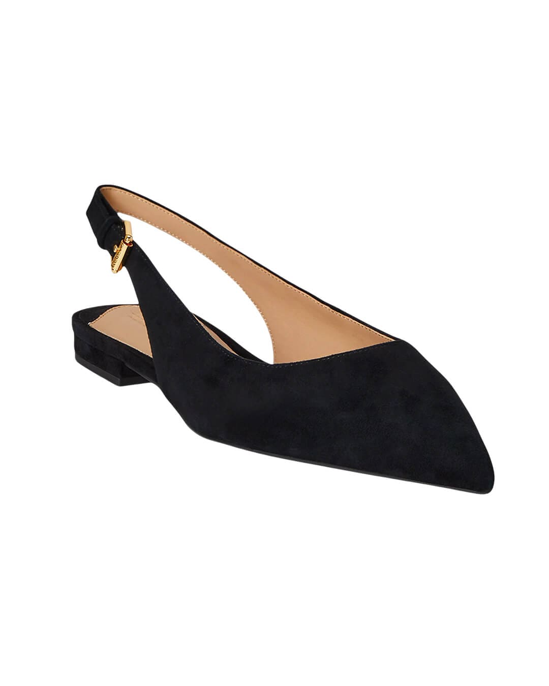 Lauren By Ralph Lauren Shoes LONDYN SUEDE SLINGBACK FLAT BLACK