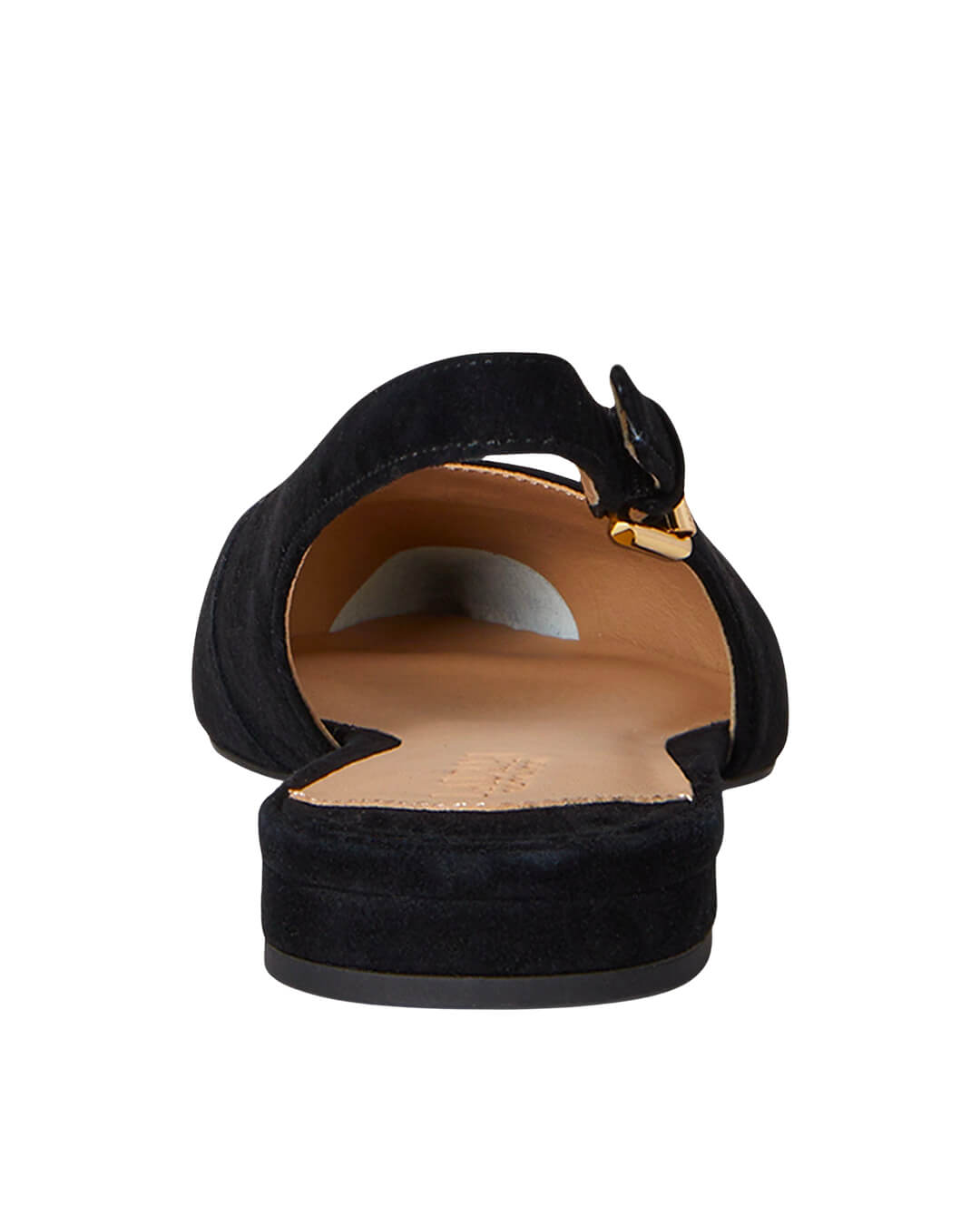 Lauren By Ralph Lauren Shoes LONDYN SUEDE SLINGBACK FLAT BLACK