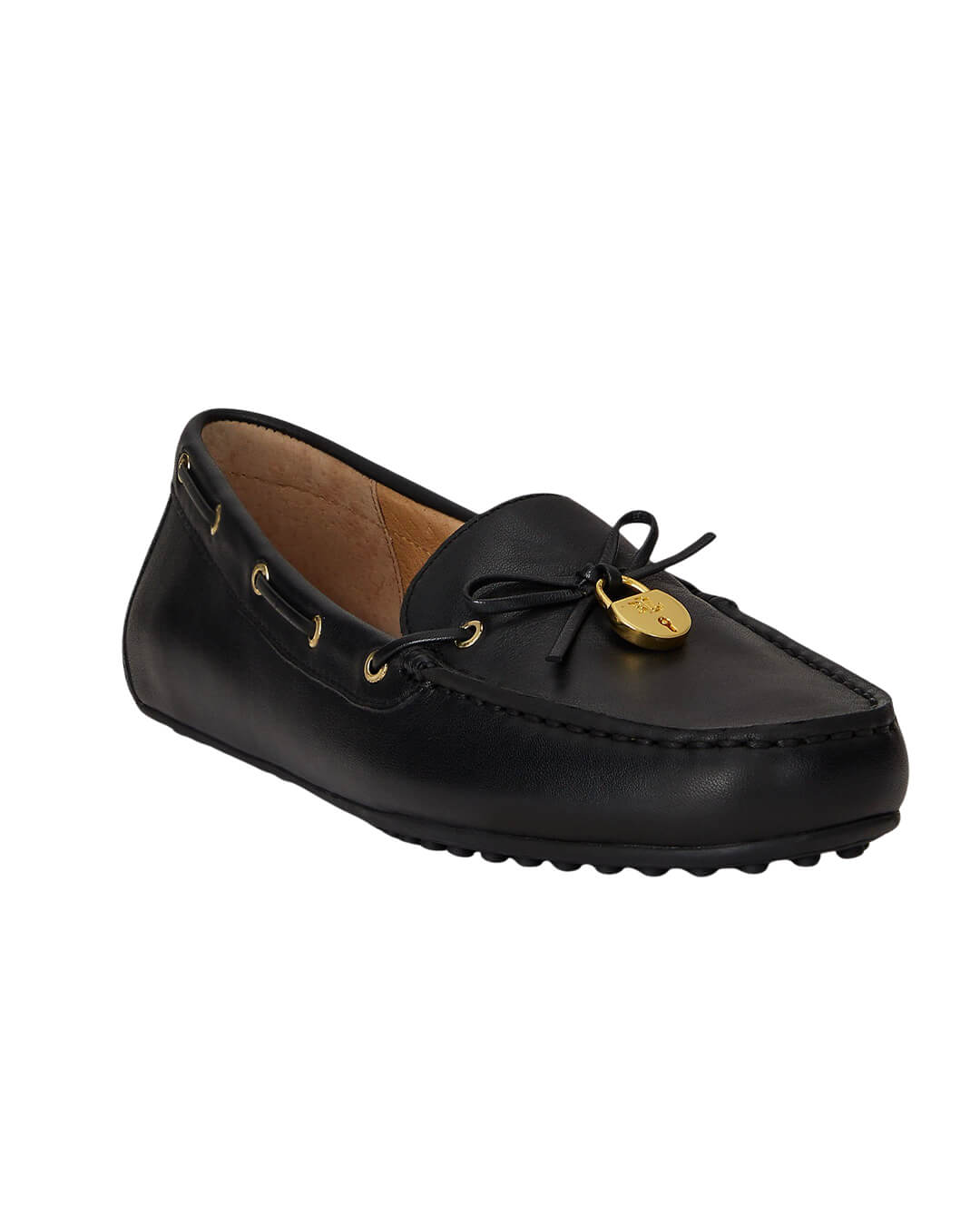 Lauren By Ralph Lauren Shoes WYLIE NAPPA LEATHER DRIVER BLACK