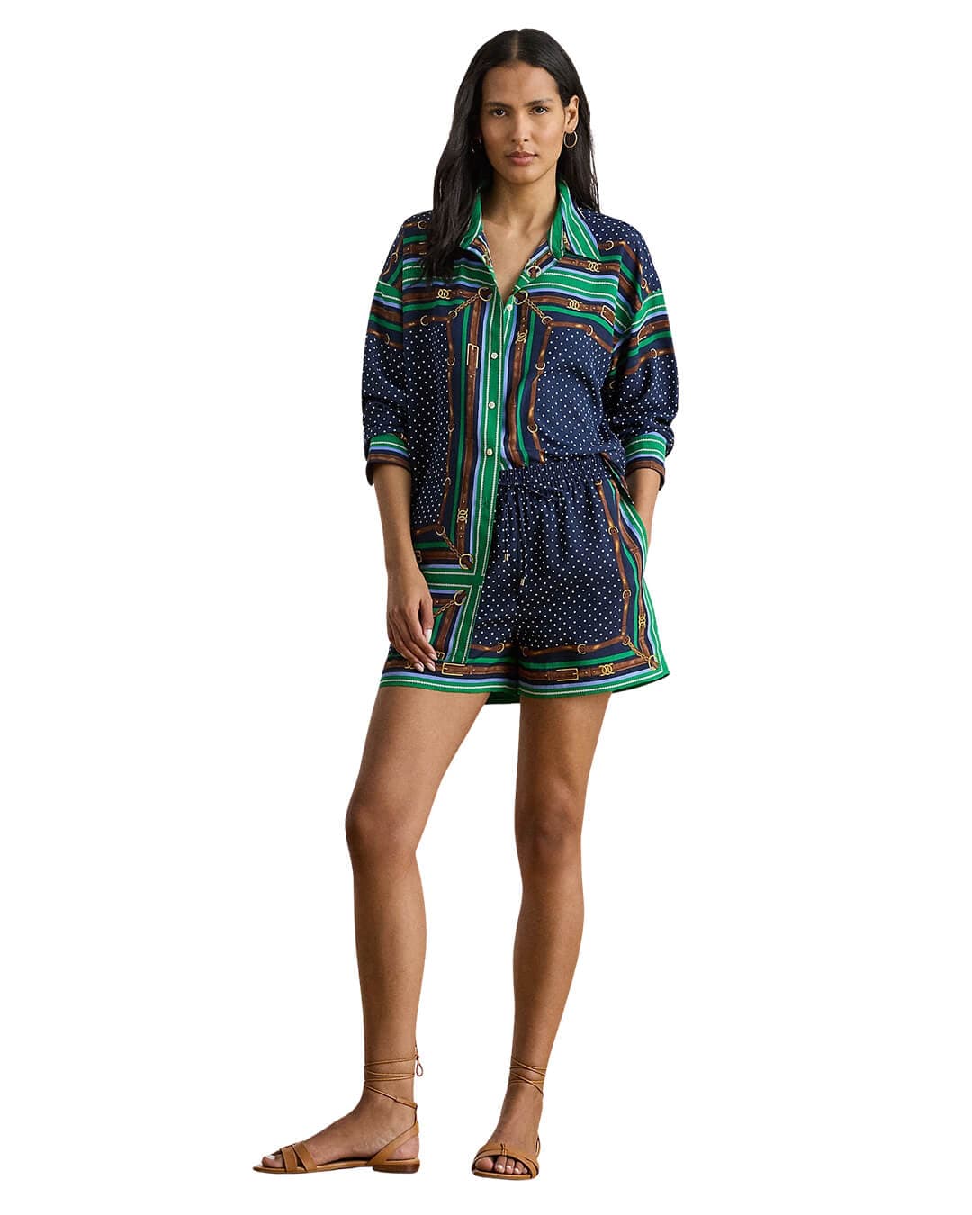 Lauren By Ralph Lauren Shorts Lauren By Ralph Lauren Blue  Woven  Shorts