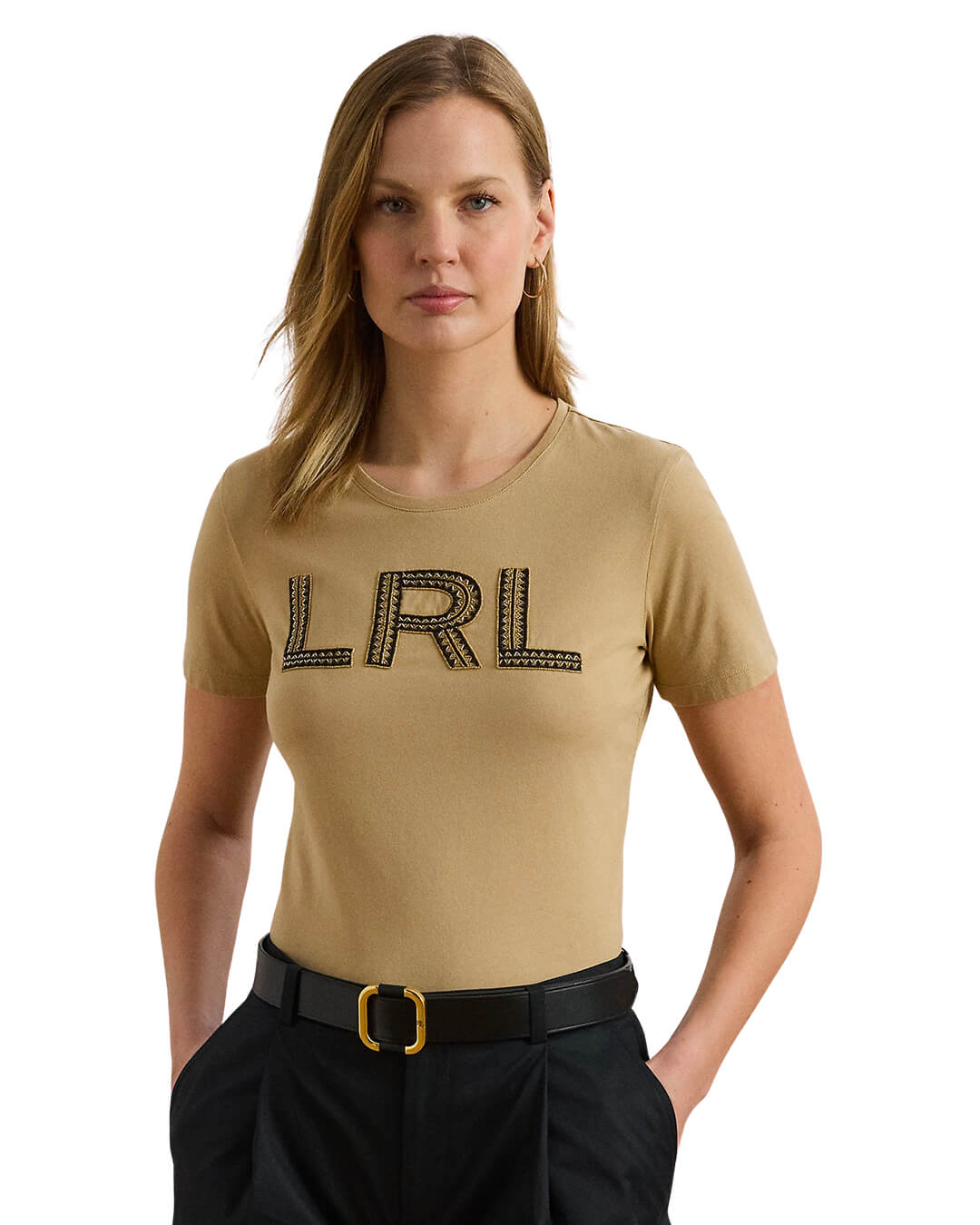 Lauren By Ralph Lauren T-Shirts KATLIN SS T-SHIRT LIGHT BEIGE