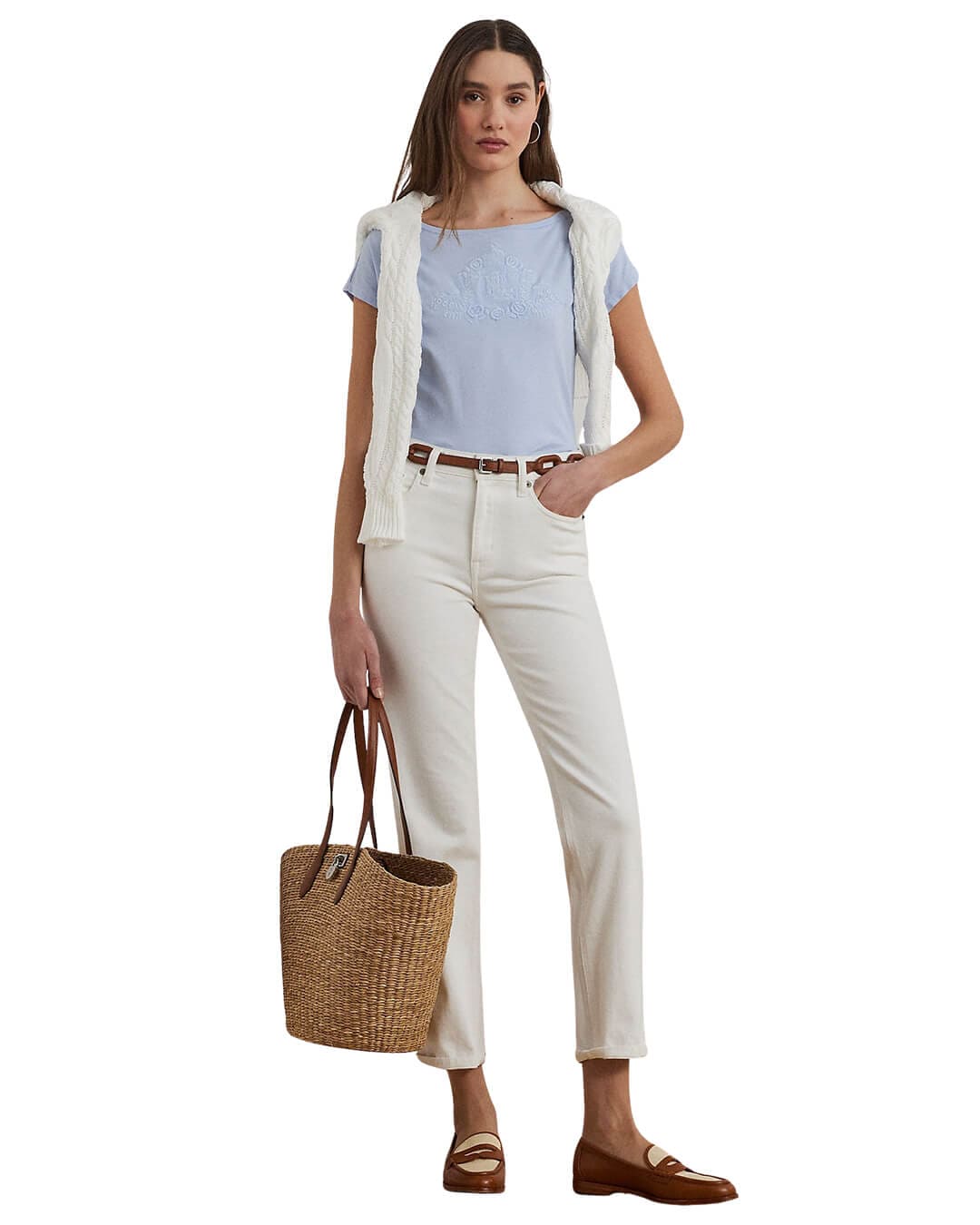 Lauren by Ralph Lauren T-Shirts Lauren by Ralph Lauren Blue Grieta Short Sleeve T-Shirt