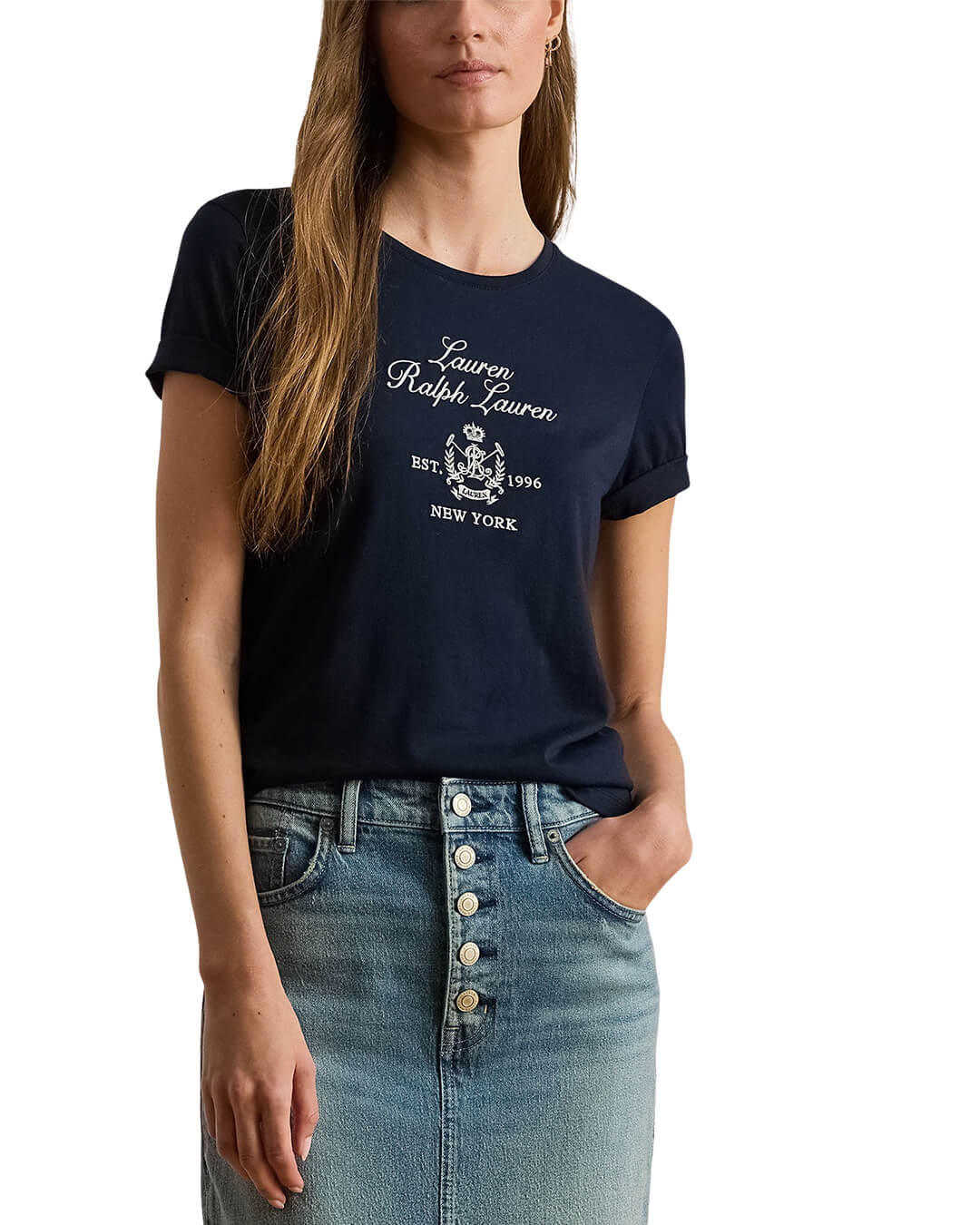 Lauren By Ralph Lauren T-Shirts Lauren By Ralph Lauren Katlin Ss T-Shirt Navy T-Shirt