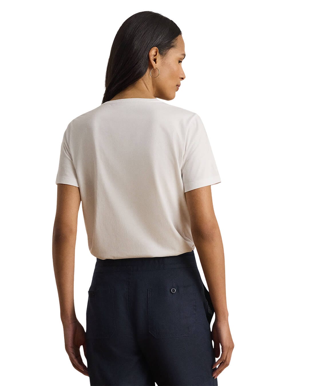 Lauren By Ralph Lauren T-Shirts Lauren By Ralph Lauren Knit T-Shirt White T-Shirt