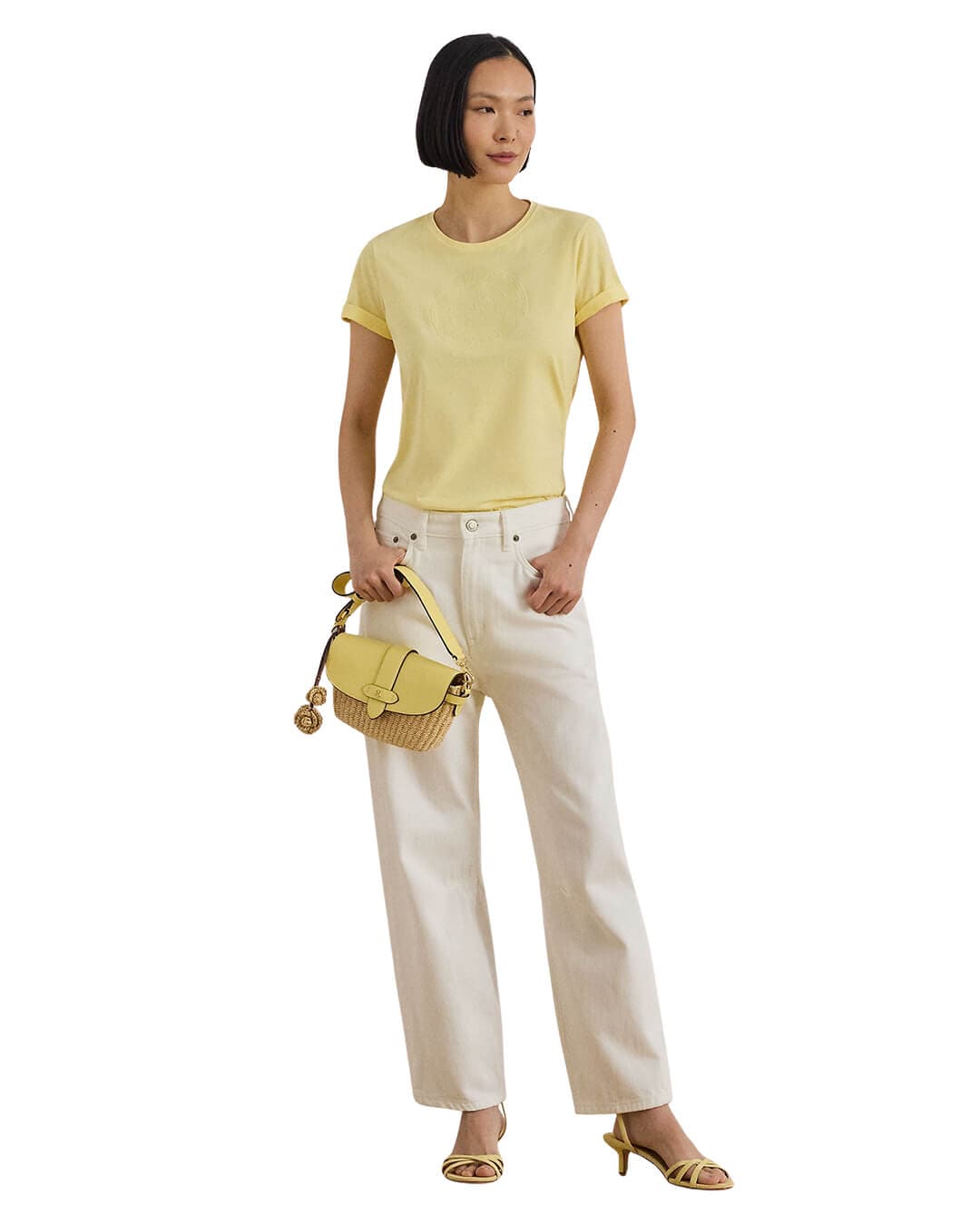 Lauren By Ralph Lauren T-Shirts Lauren By Ralph Lauren Knit T-Shirt Yellow T-Shirt