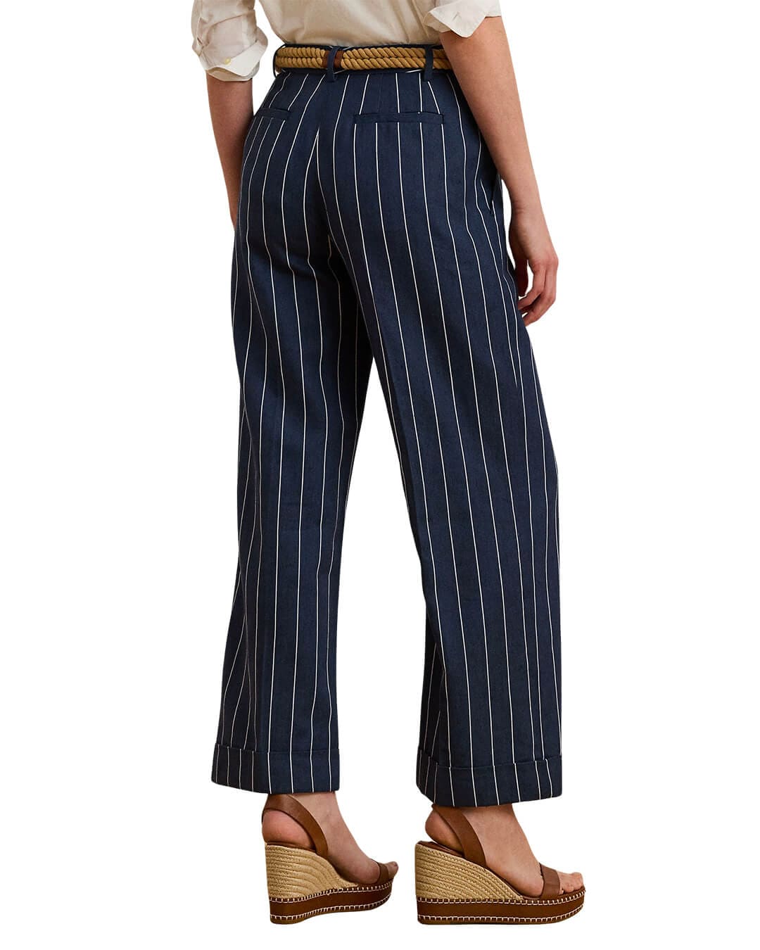 Lauren By Ralph Lauren Trousers CULCETTE-CROPPED-FLAT FRONT NAVY