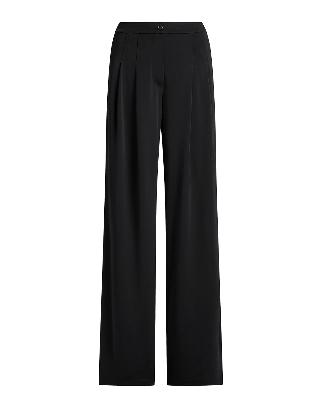 Lauren By Ralph Lauren Trousers Lauren Black Lauren Chabrell Pleated Stretch Wide Pant Black