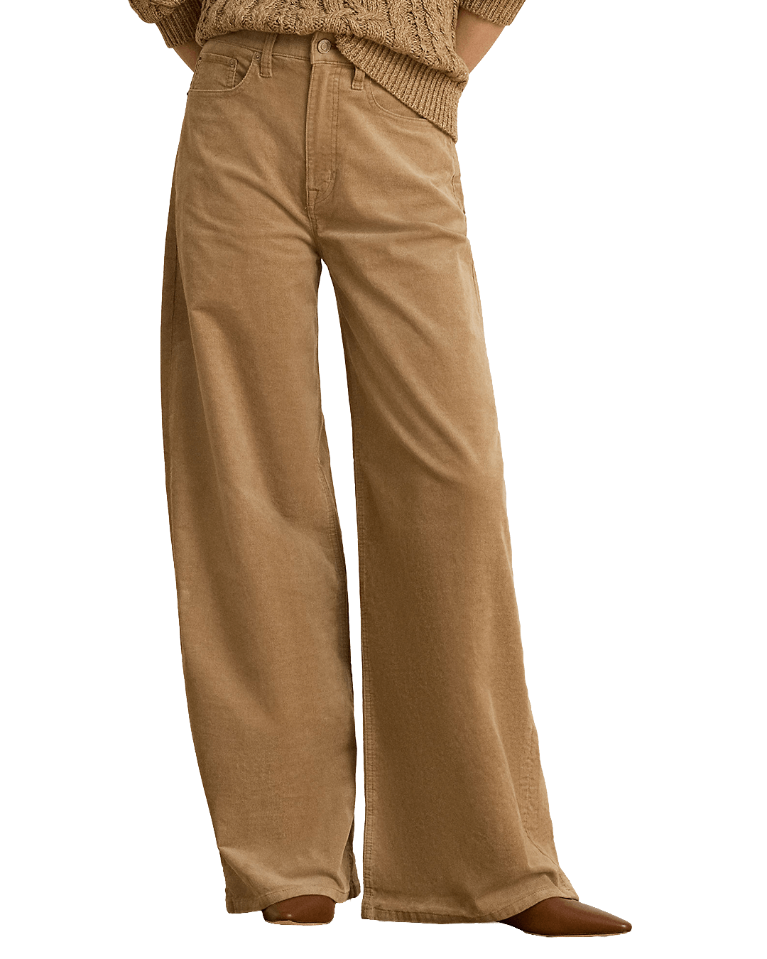 Lauren By Ralph Lauren Trousers Lauren by Ralph Lauren Beige Woven Wide-Leg Trousers