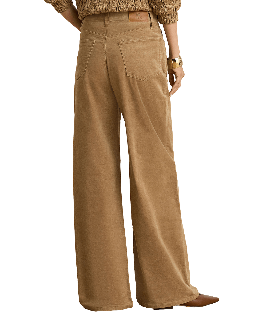 Lauren By Ralph Lauren Trousers Lauren by Ralph Lauren Beige Woven Wide-Leg Trousers