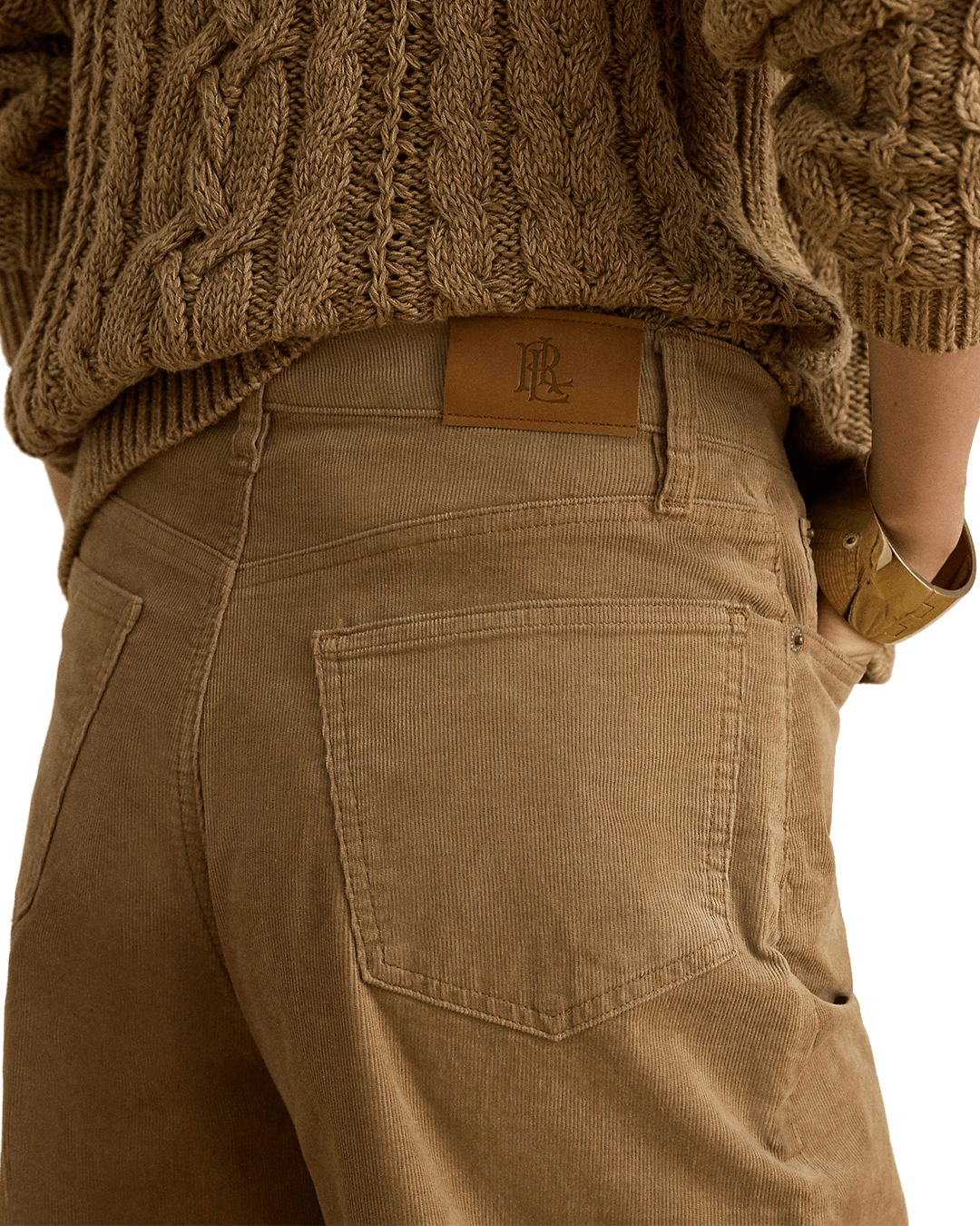 Lauren By Ralph Lauren Trousers Lauren by Ralph Lauren Beige Woven Wide-Leg Trousers