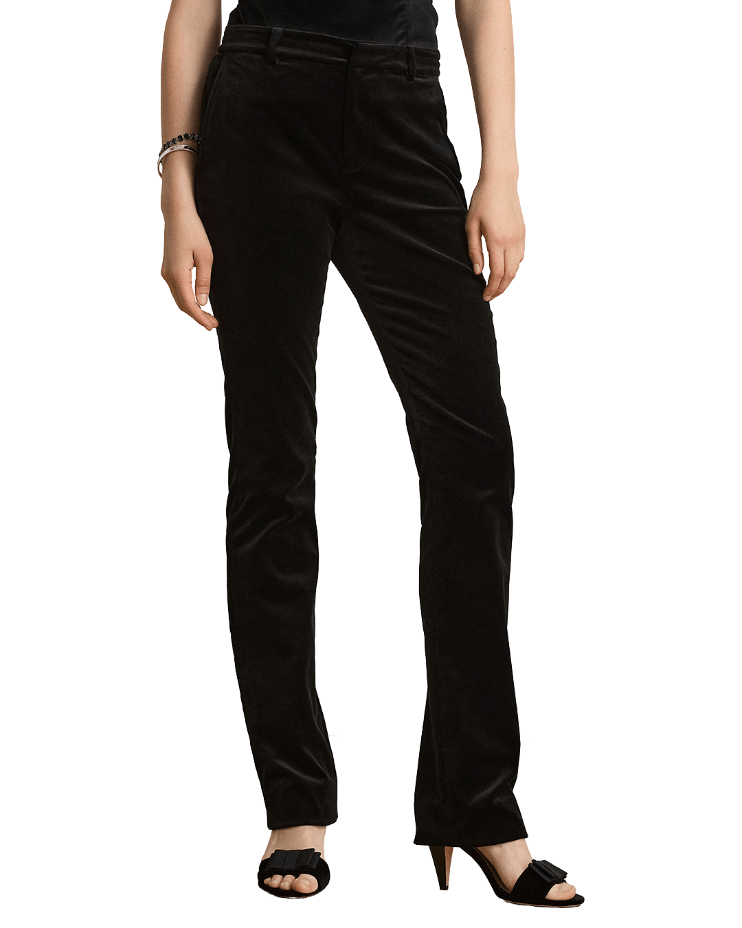 Lauren By Ralph Lauren Trousers Lauren by Ralph Lauren Black Woven Straight Trousers