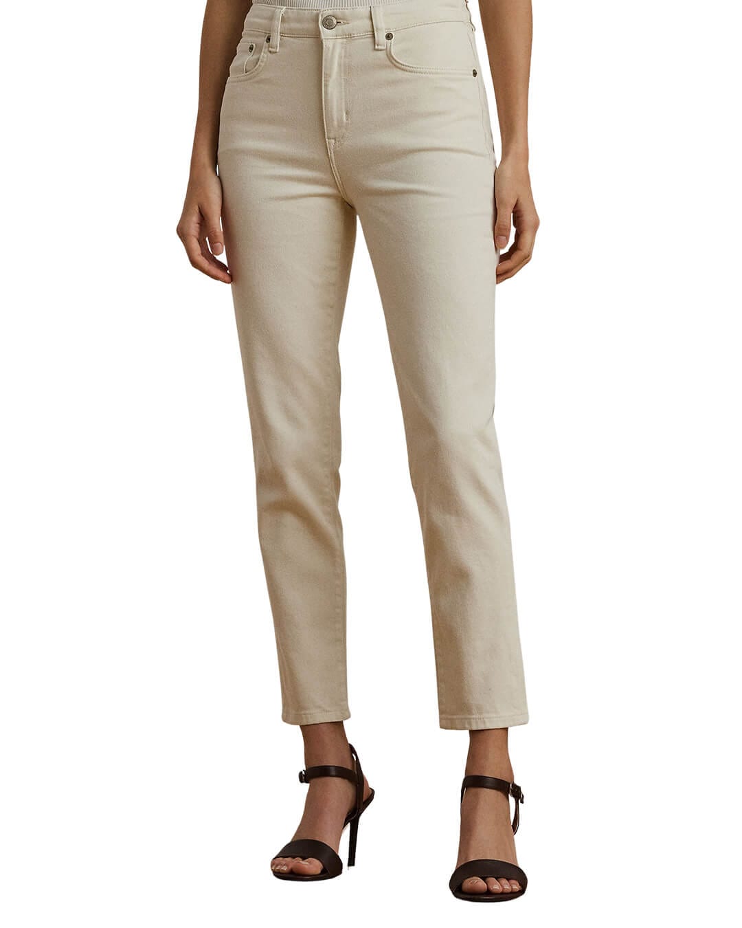 Lauren by Ralph Lauren Trousers Lauren by Ralph Lauren Cream Ankle Skinny Trousers