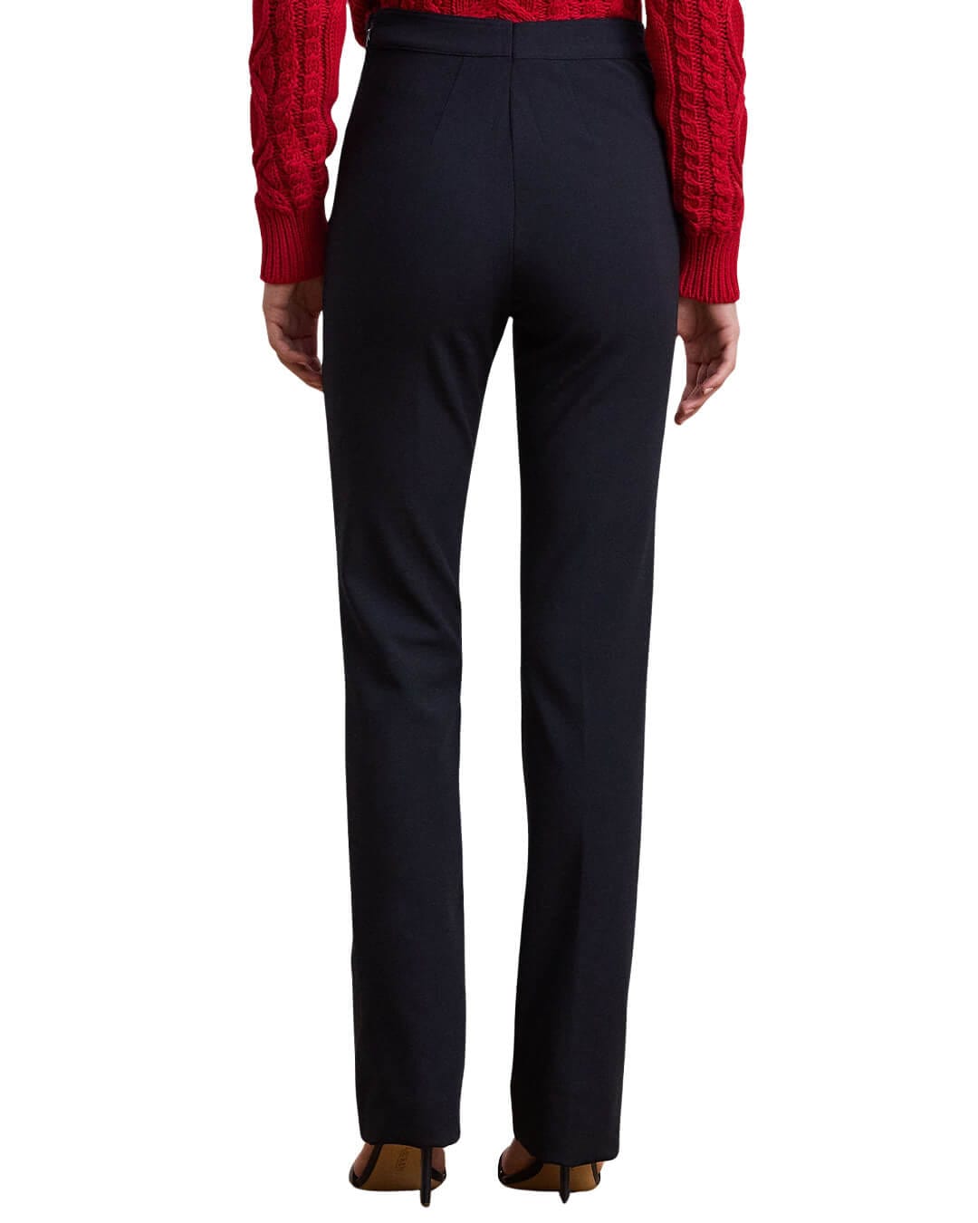 Lauren by Ralph Lauren Trousers Lauren by Ralph Lauren Navy Kenese Full-Length Flat Front Pants