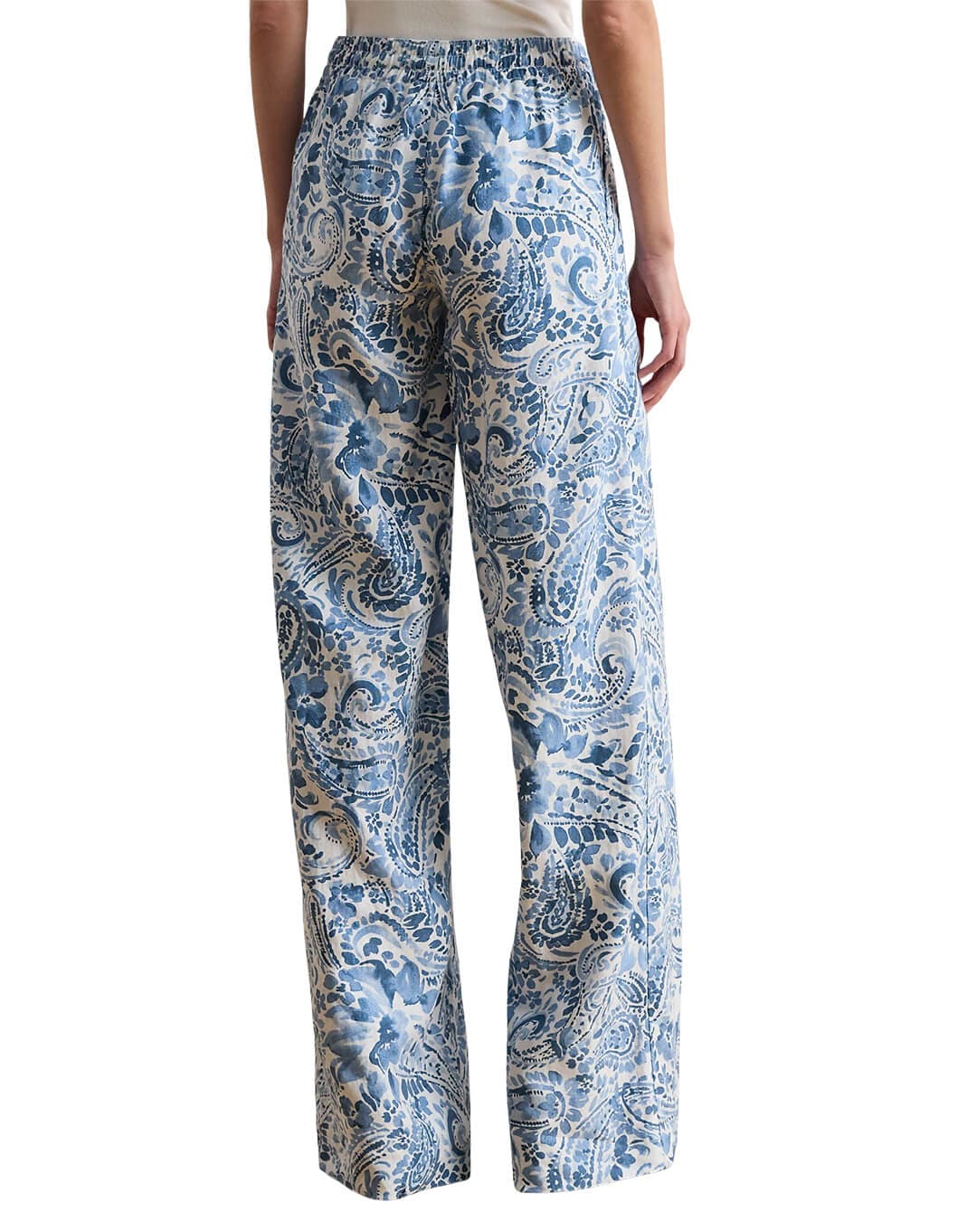 Lauren By Ralph Lauren Trousers Lauren By Ralph Lauren Woven Wide Leg Linen Pants White Trousers