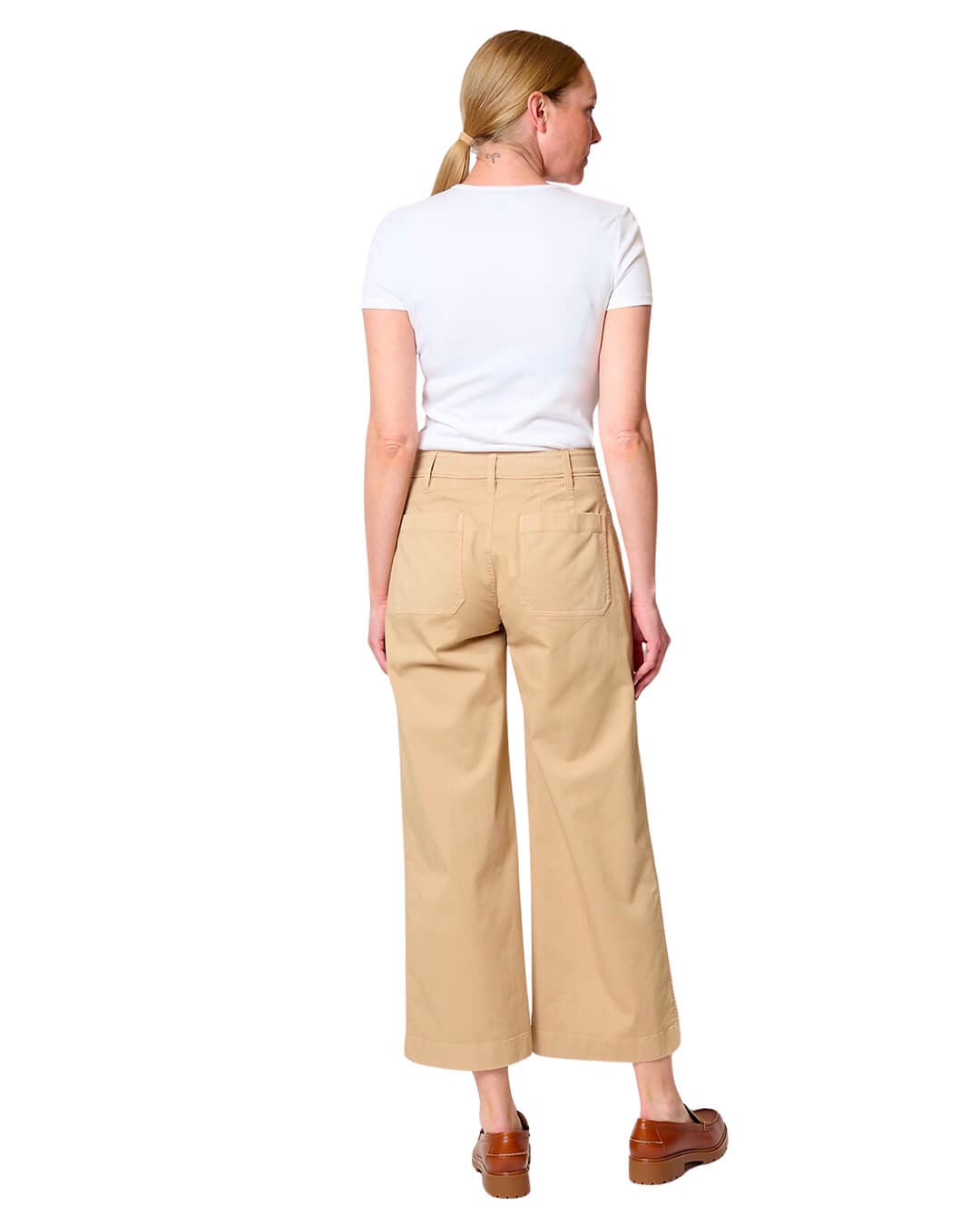 Lauren By Ralph Lauren Trousers YURSHANE-CROPPED-FLAT FRONT LIGHT BEIGE