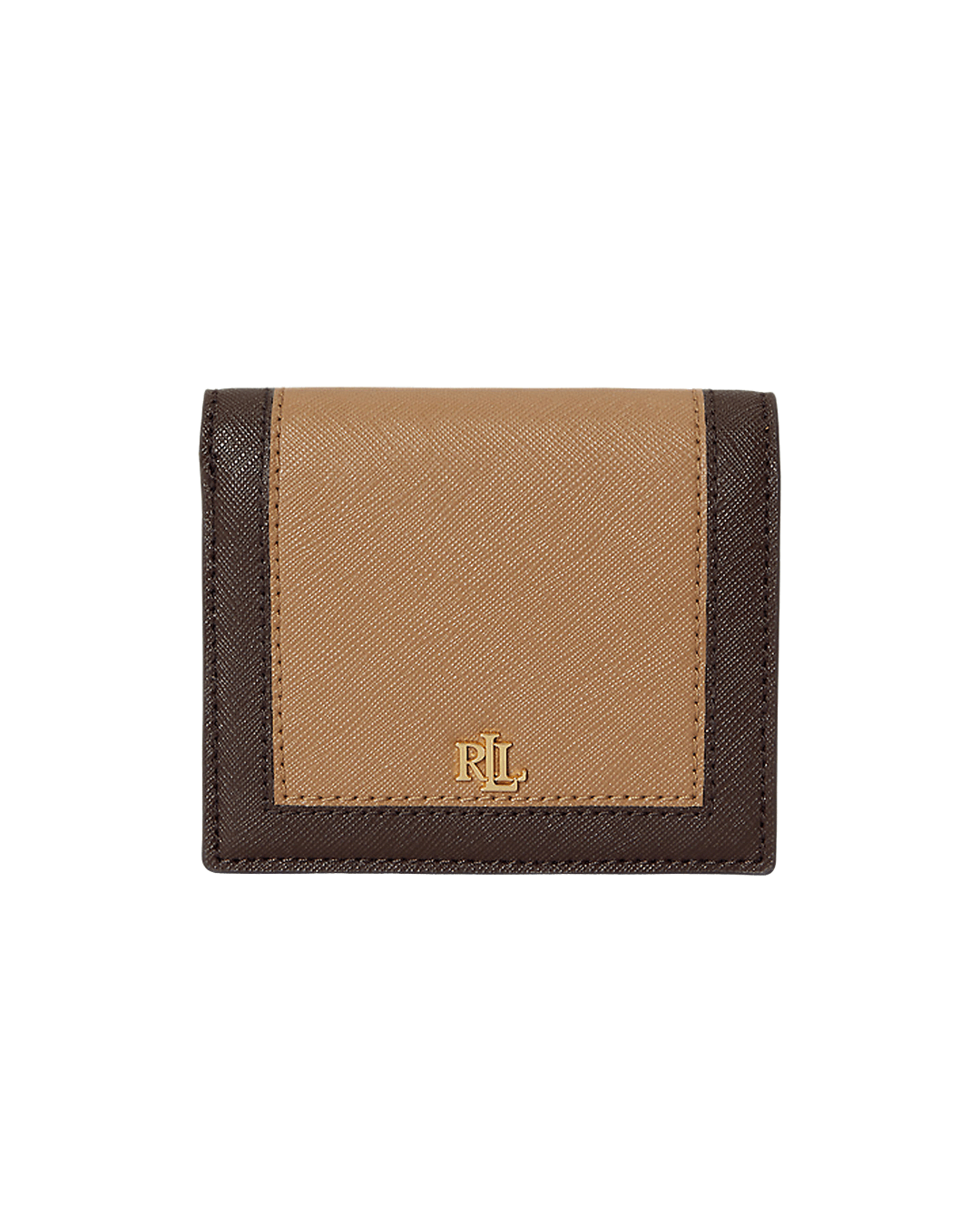 Lauren By Ralph Lauren Wallets ONE Lauren by Ralph Lauren Brown Colour-Blocked Leather Compact Wallet