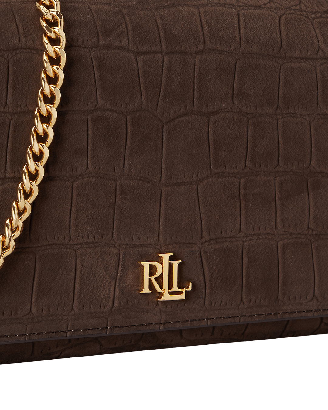 Lauren By Ralph Lauren Wallets ONE Lauren by Ralph Lauren Brown Large Adair II Wallet on a Chain