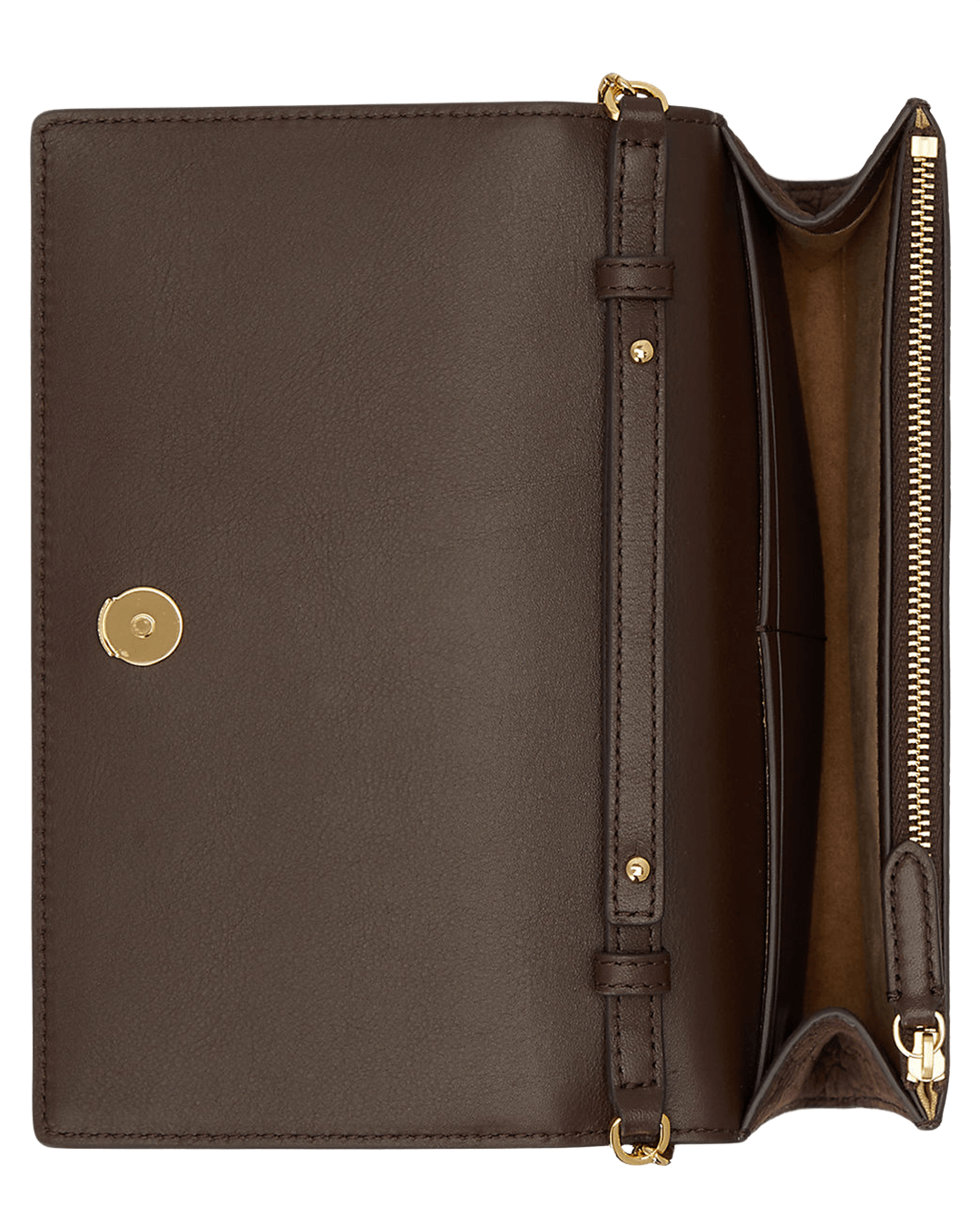 Lauren By Ralph Lauren Wallets ONE Lauren by Ralph Lauren Brown Large Adair II Wallet on a Chain