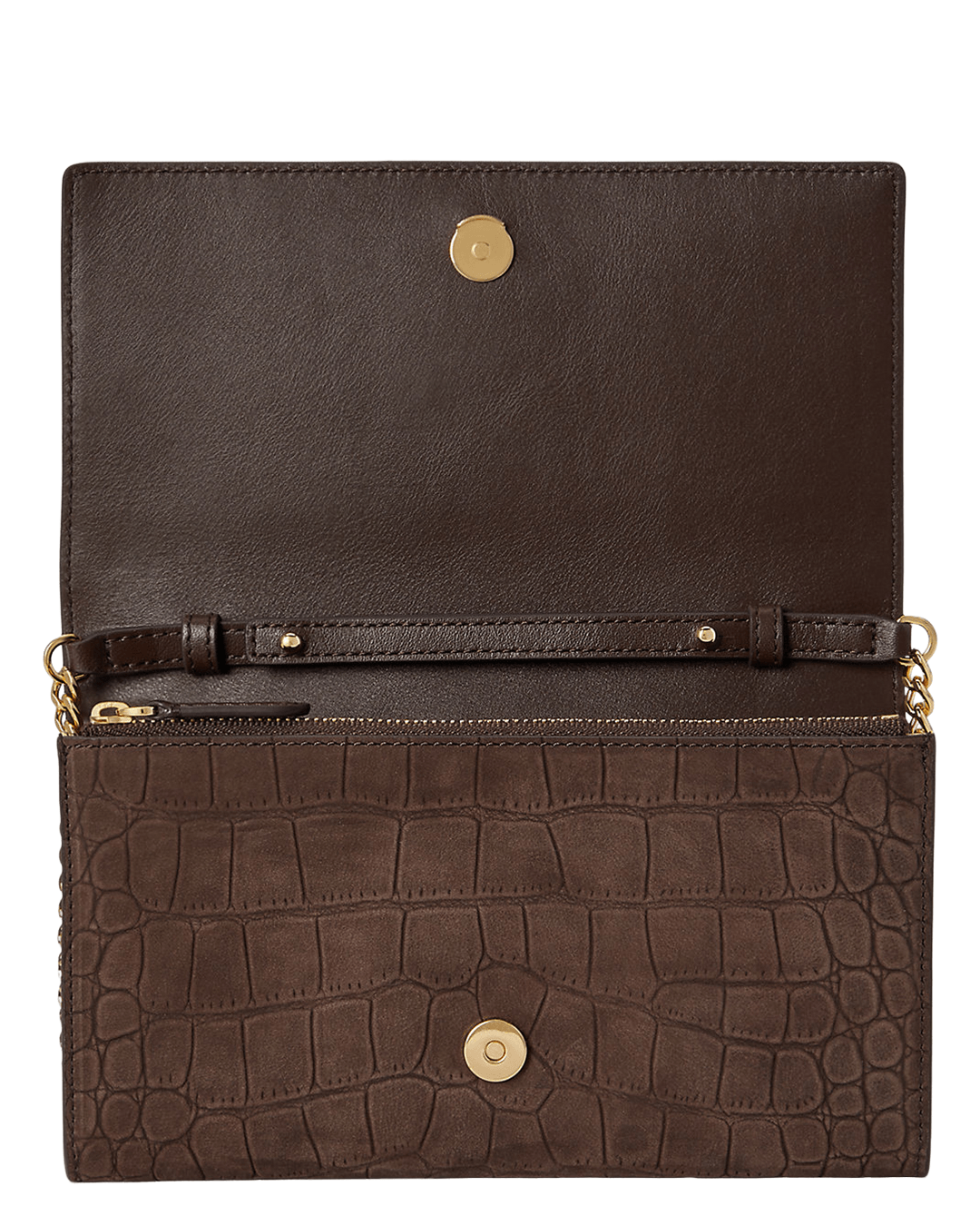 Lauren By Ralph Lauren Wallets ONE Lauren by Ralph Lauren Brown Large Adair II Wallet on a Chain