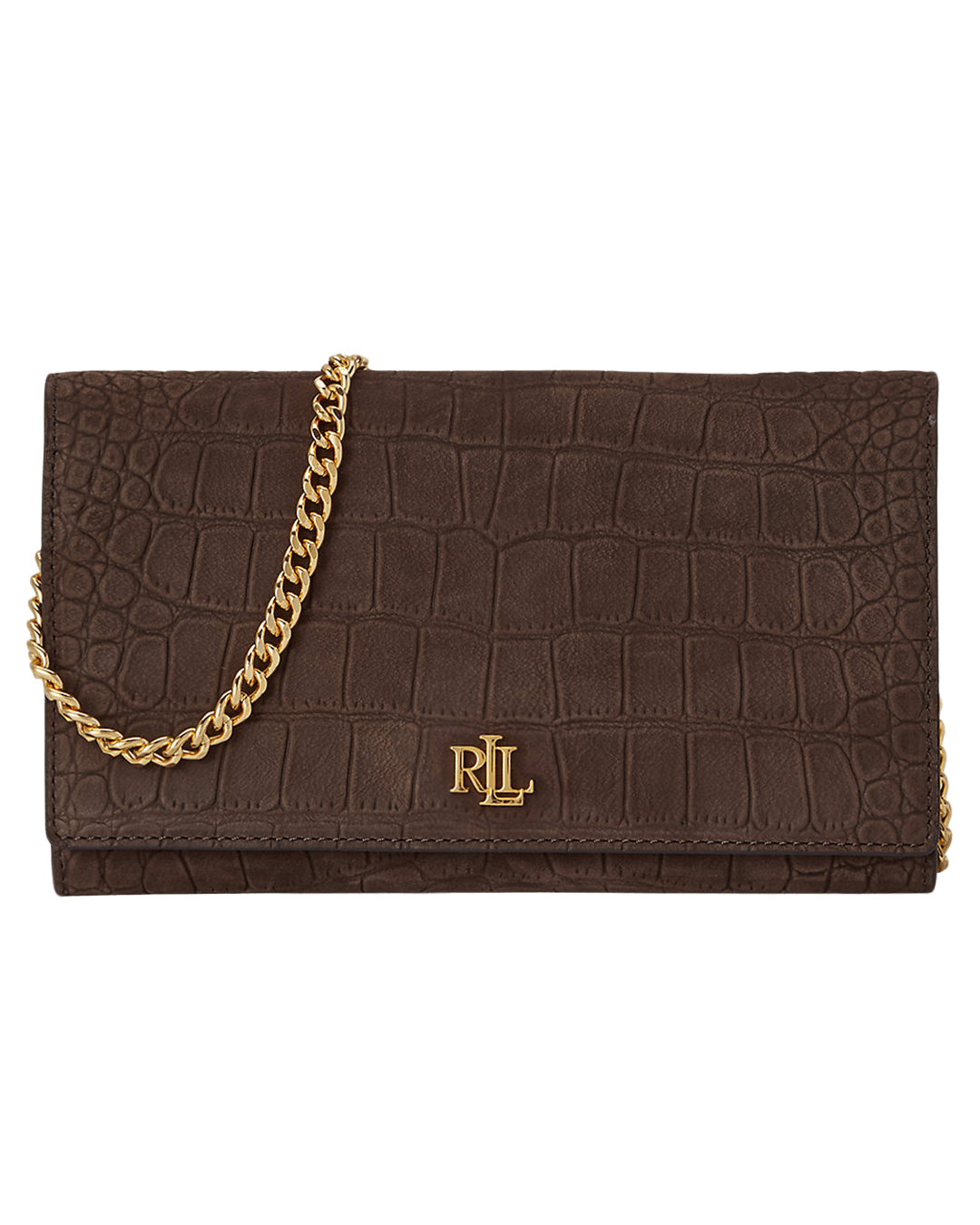 Lauren By Ralph Lauren Wallets ONE Lauren by Ralph Lauren Brown Large Adair II Wallet on a Chain