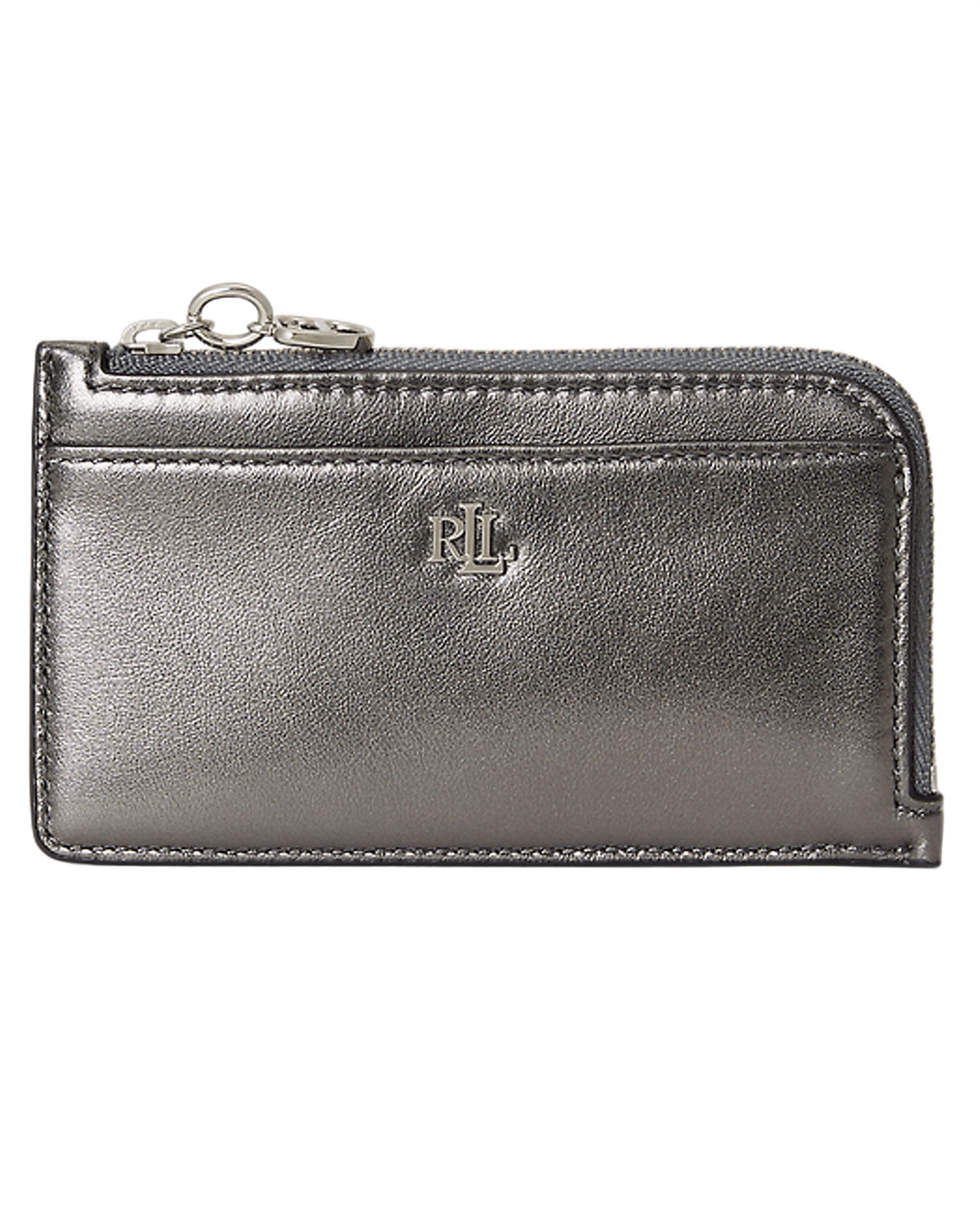Lauren By Ralph Lauren Wallets ONE Lauren by Ralph Lauren Silver Small L-Zip Card Case