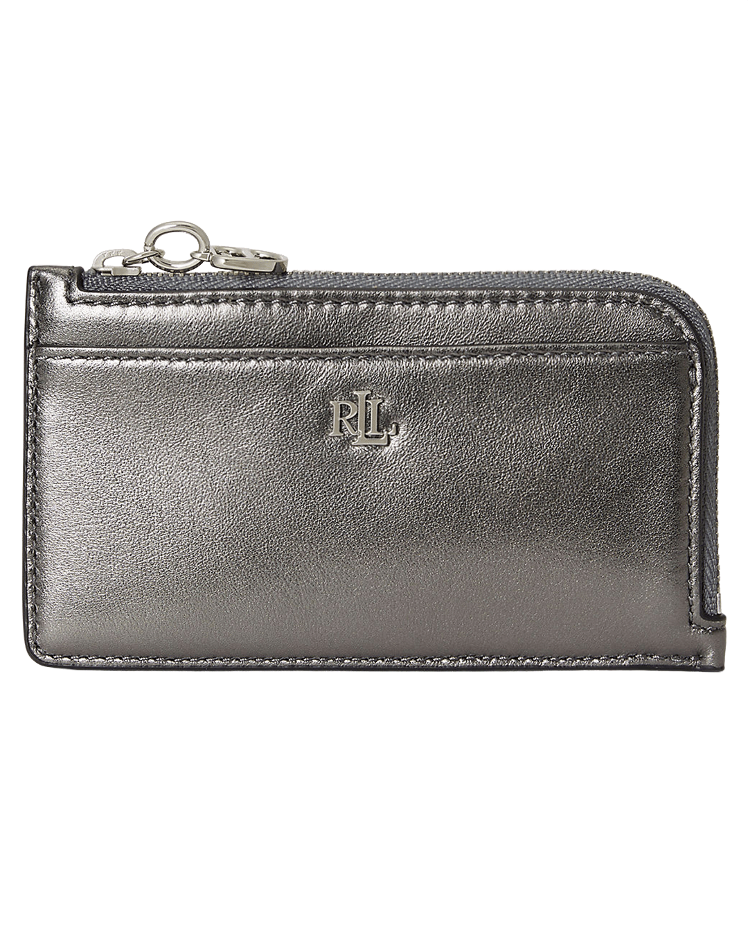 Lauren By Ralph Lauren Wallets ONE Lauren by Ralph Lauren Silver Small L-Zip Card Case