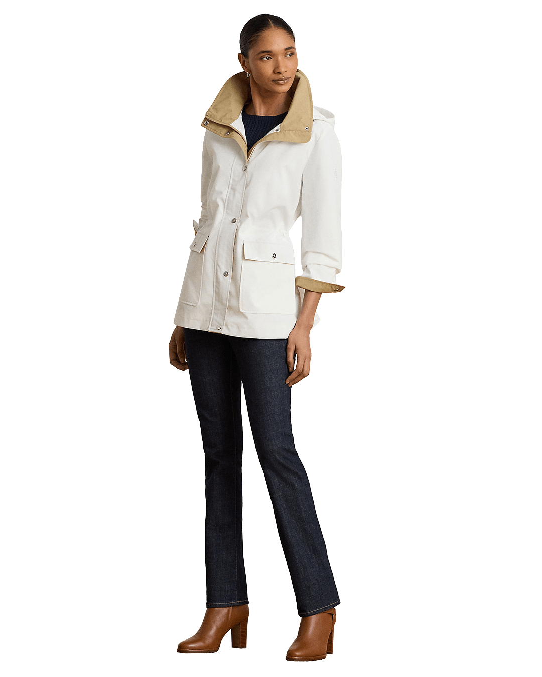 Lauren Coats Lauren Cream Lauren Hooded Funnelneck Anorak Cream