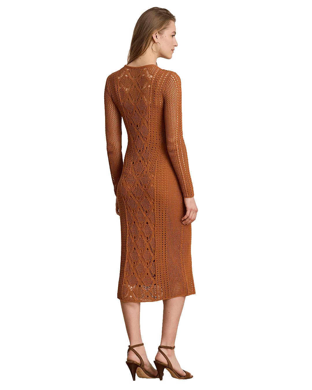 Lauren Dresses Lauren Red Lauren Pointelle-Knit Sheath Dress Red