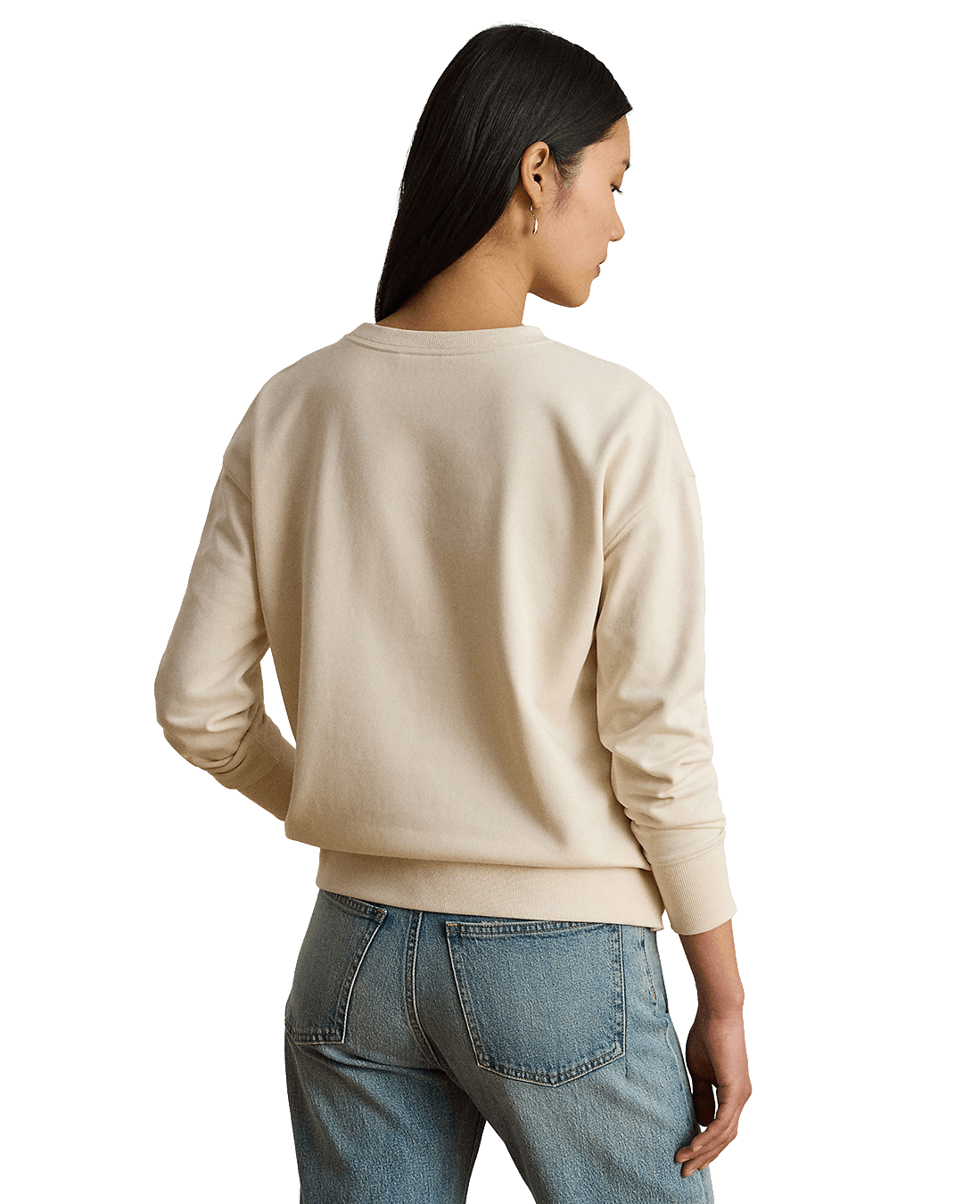 Lauren Jumpers Lauren Cream Lauren Embroidered French Terry Pullover Cream