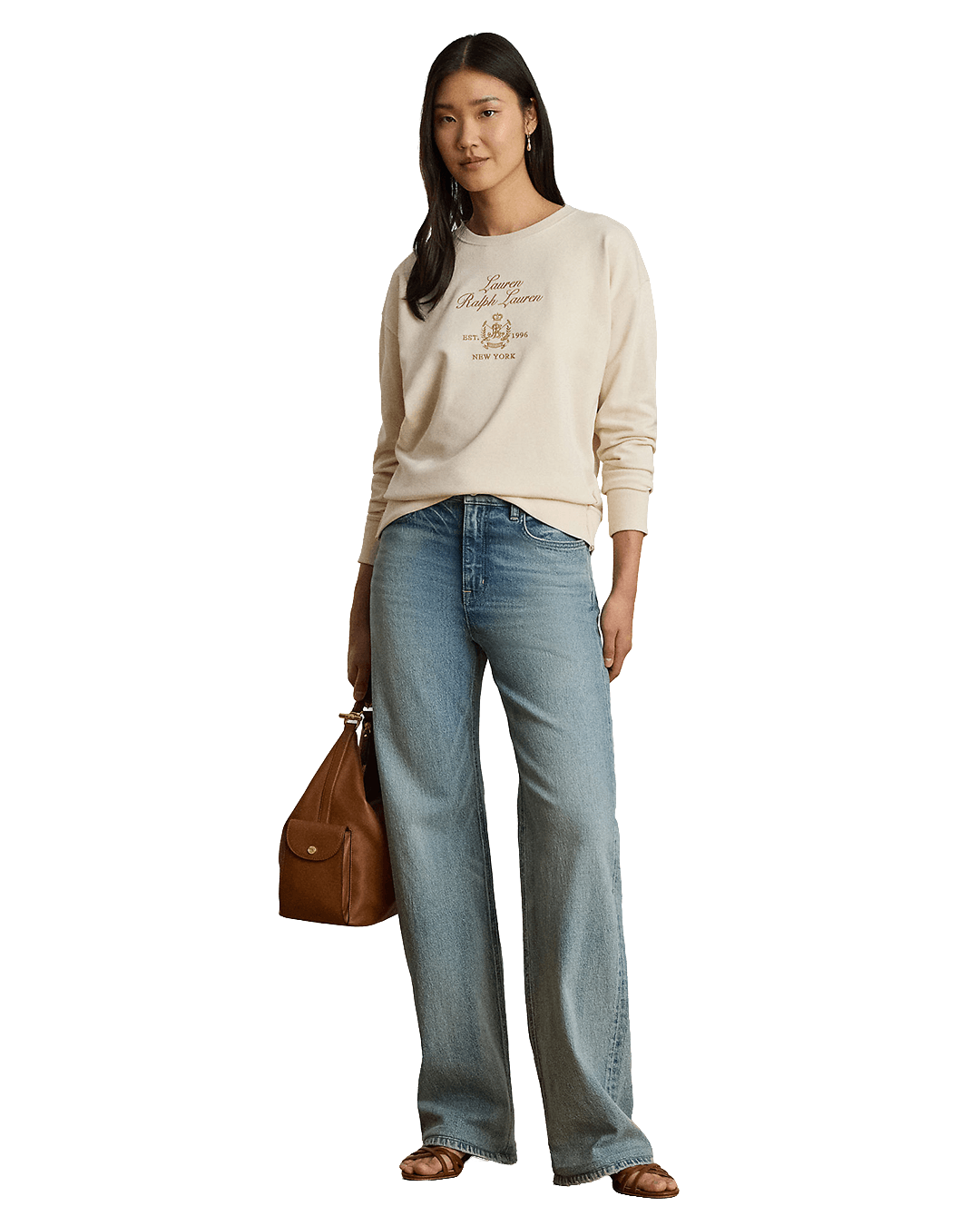 Lauren Jumpers Lauren Cream Lauren Embroidered French Terry Pullover Cream