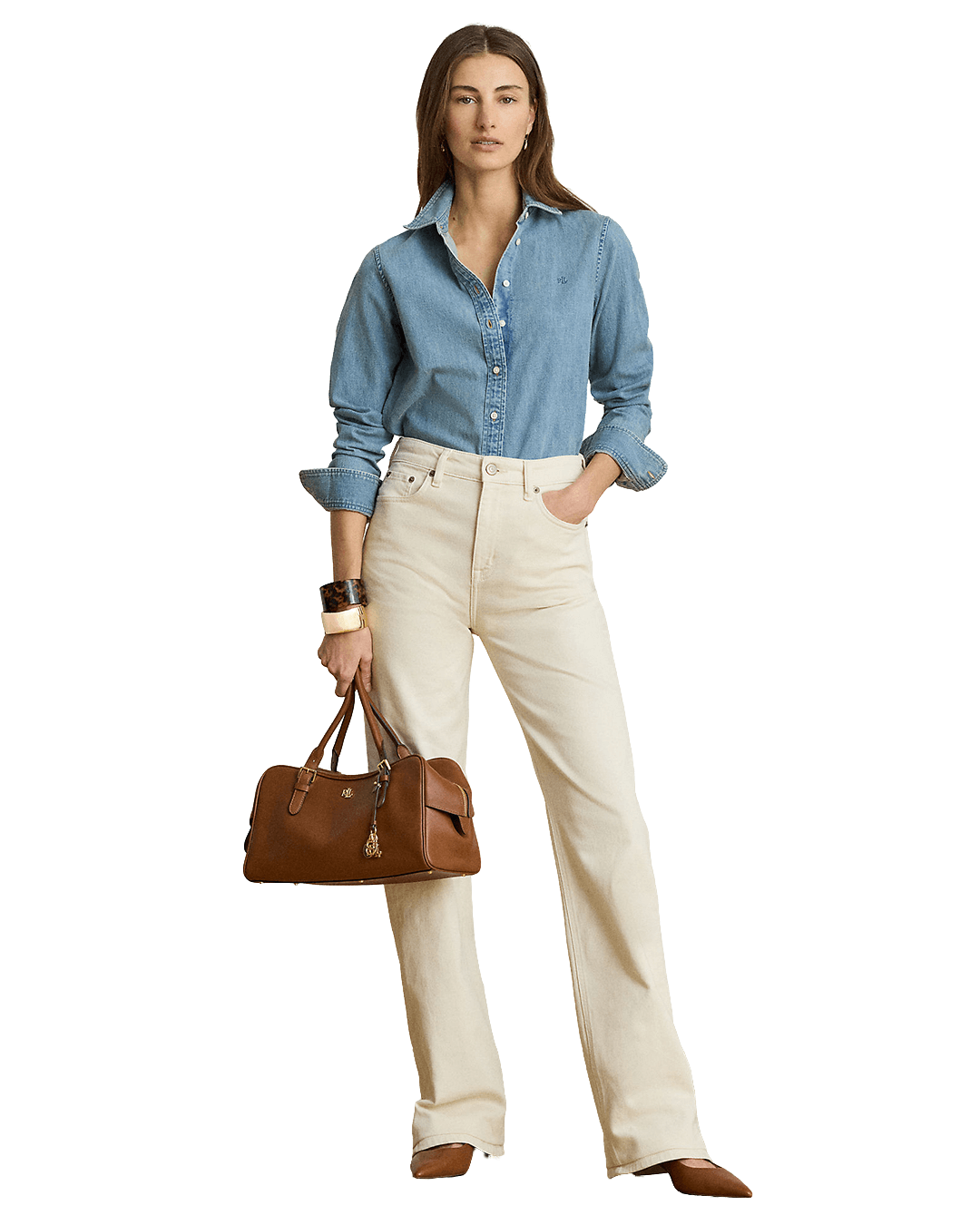 Lauren Shirts Lauren Blue Lauren Classic Fit Denim Shirt Blue