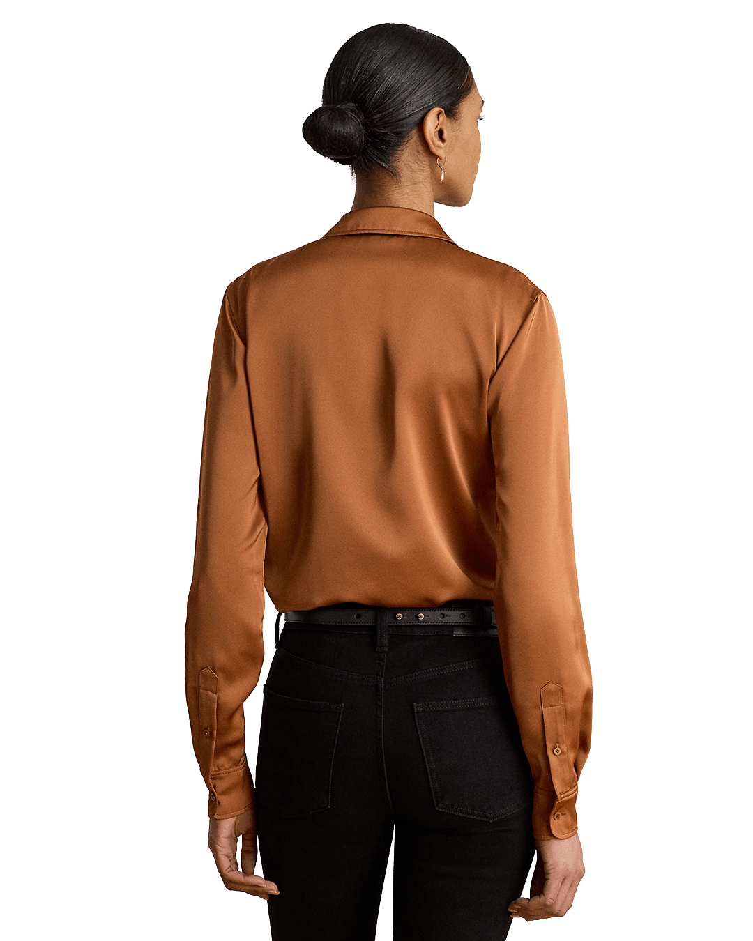 Lauren Shirts Lauren Red Lauren Classic Fit Satin Charmeuse Shirt Red