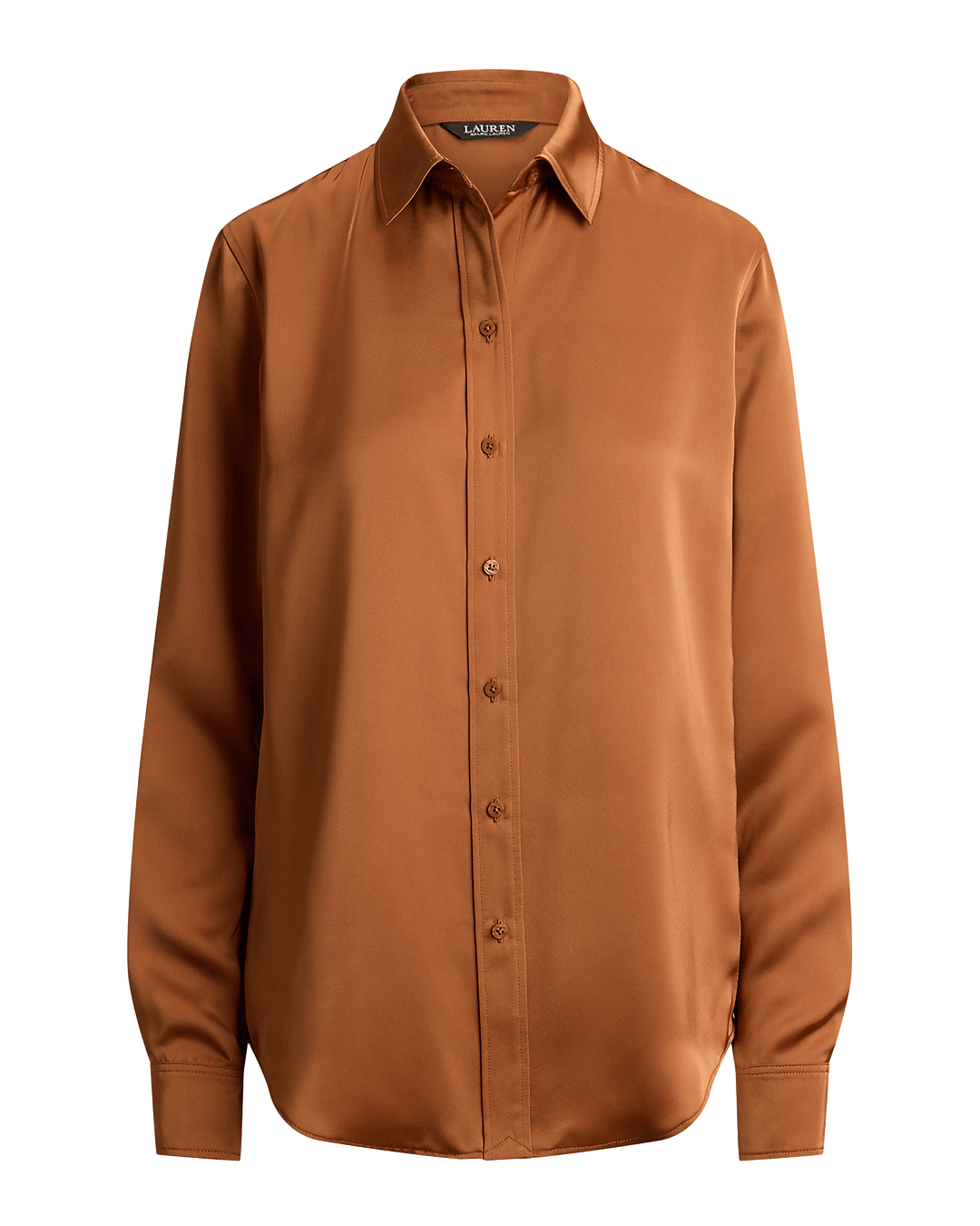 Lauren Shirts Lauren Red Lauren Classic Fit Satin Charmeuse Shirt Red