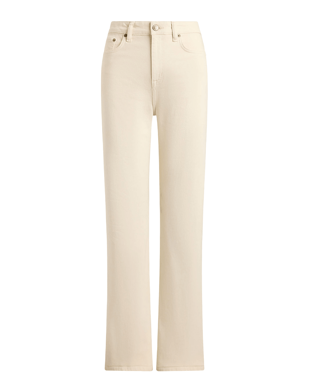 Lauren Trousers Lauren Cream Lauren High-Rise Straight Jean Cream