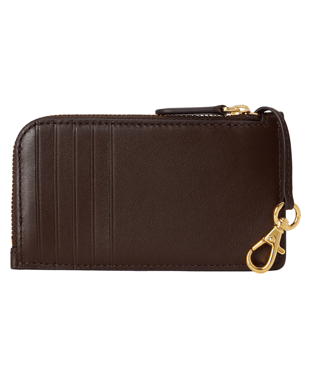 Lauren Wallets ONE Lauren Brown Lauren Leather L-Zip Card Case Brown