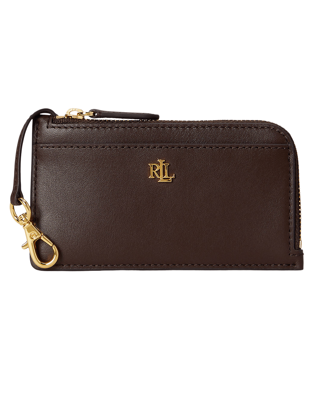 Lauren Wallets ONE Lauren Brown Lauren Leather L-Zip Card Case Brown
