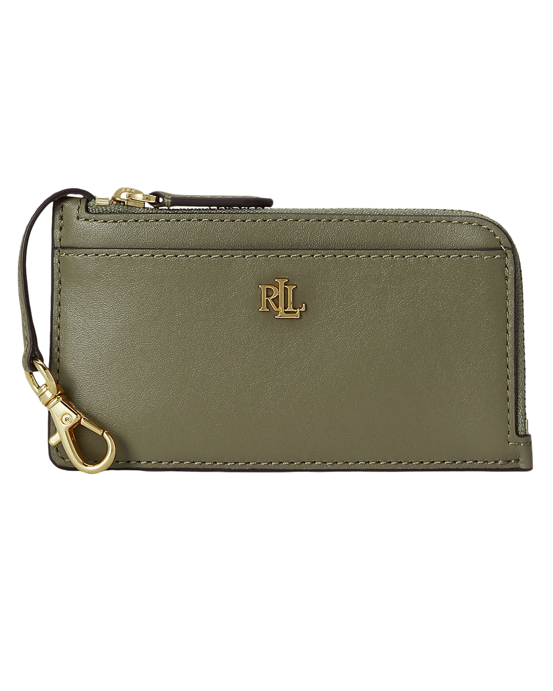 Lauren Wallets ONE Lauren Green Lauren Leather L-Zip Card Case Green