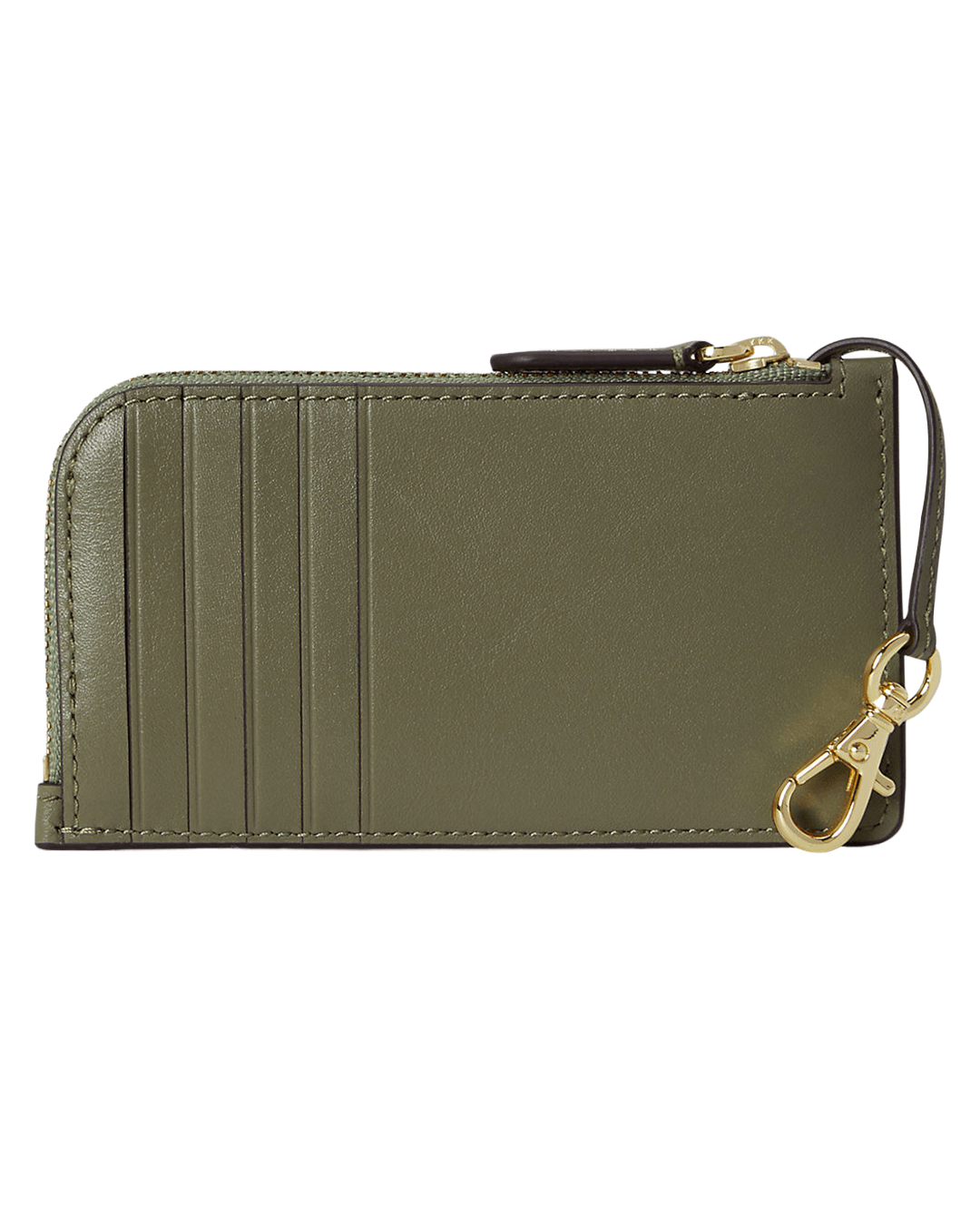 Lauren Wallets ONE Lauren Green Lauren Leather L-Zip Card Case Green
